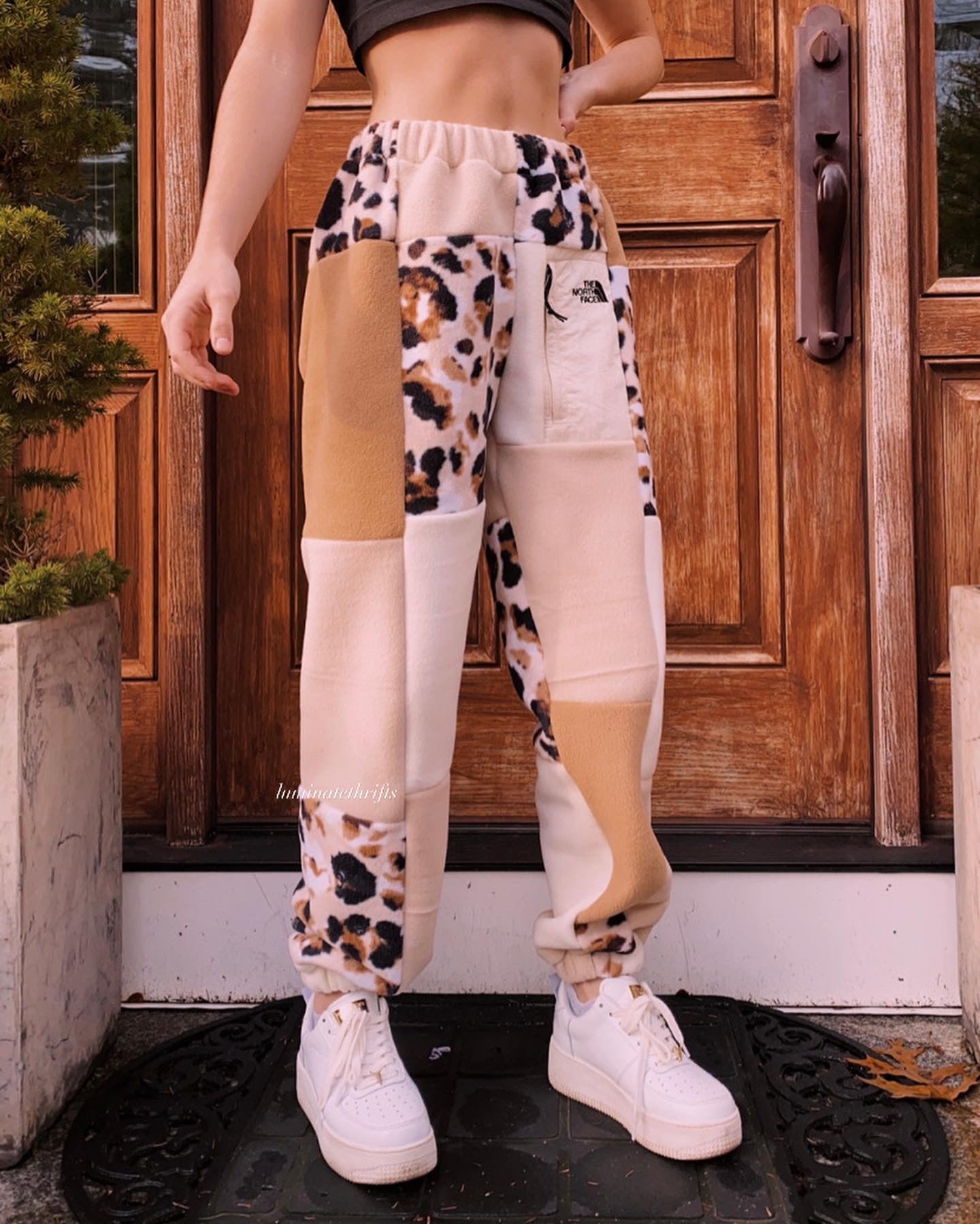 (S/M) Light Rustic Leopard Reworked Joggers