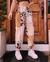 Load image into Gallery viewer, (S/M) Light Rustic Leopard Reworked Joggers
