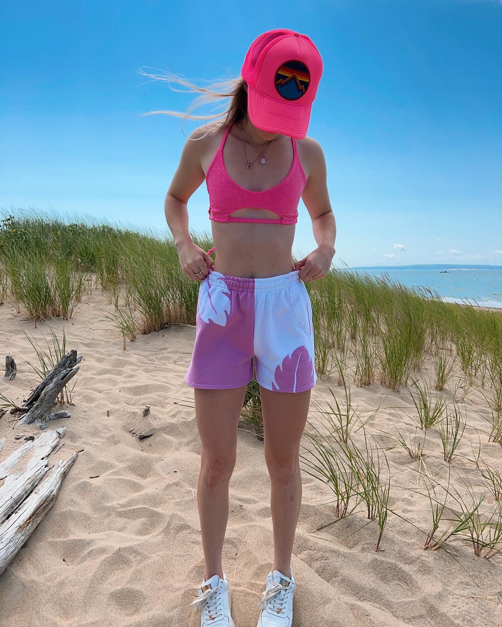 (XS/S) Pink Aloha Reworked Shorts