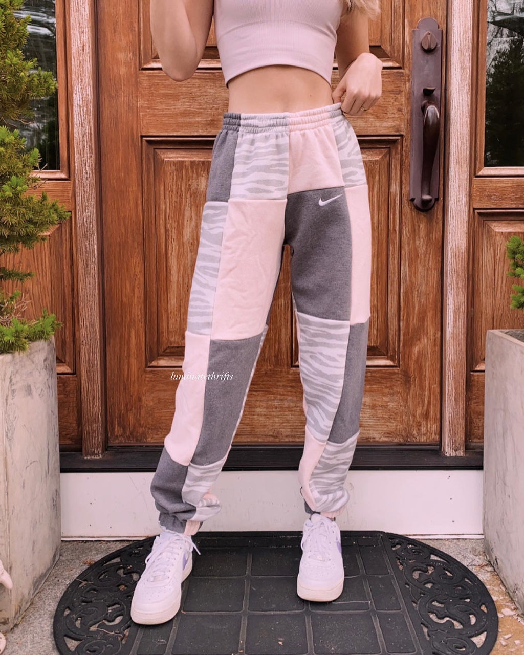 (S/M) Lush Zebra Reworked Joggers