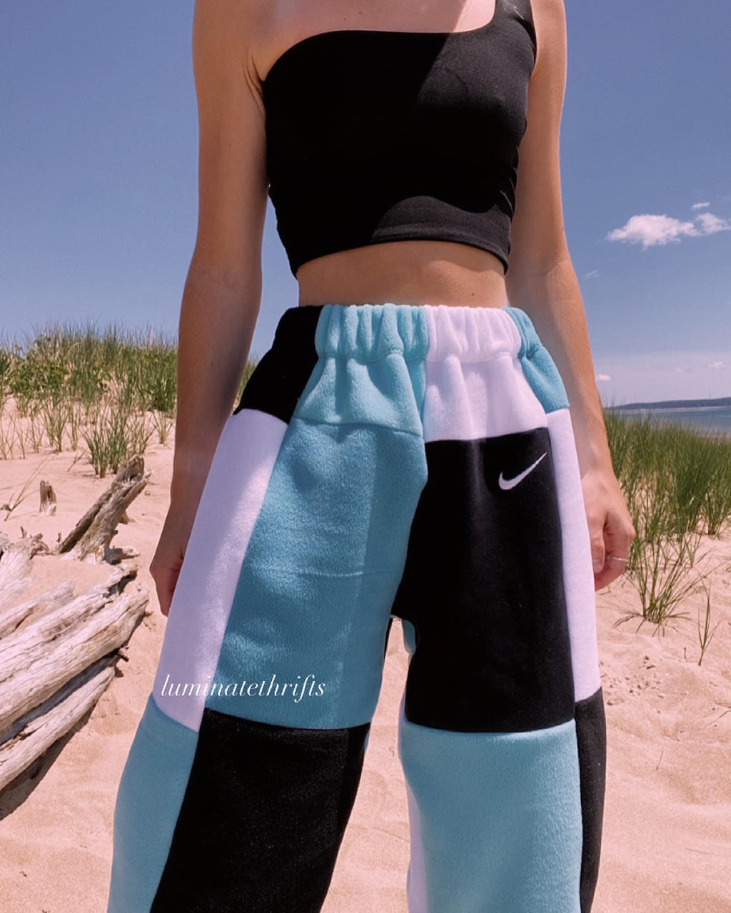 (XS-M) Glacier Blue Reworked Joggers