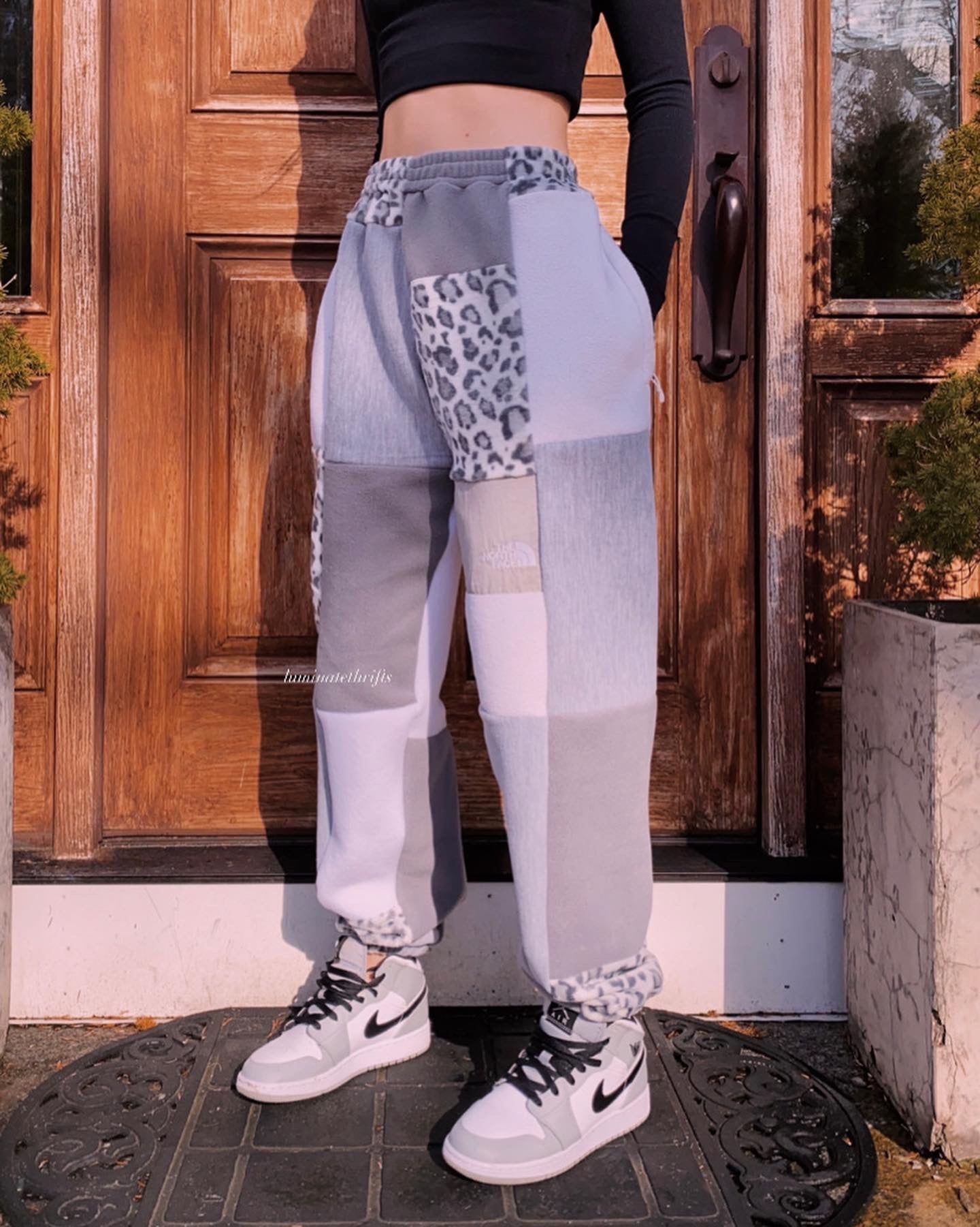 (L/XL) Snow Leopard Reworked Joggers