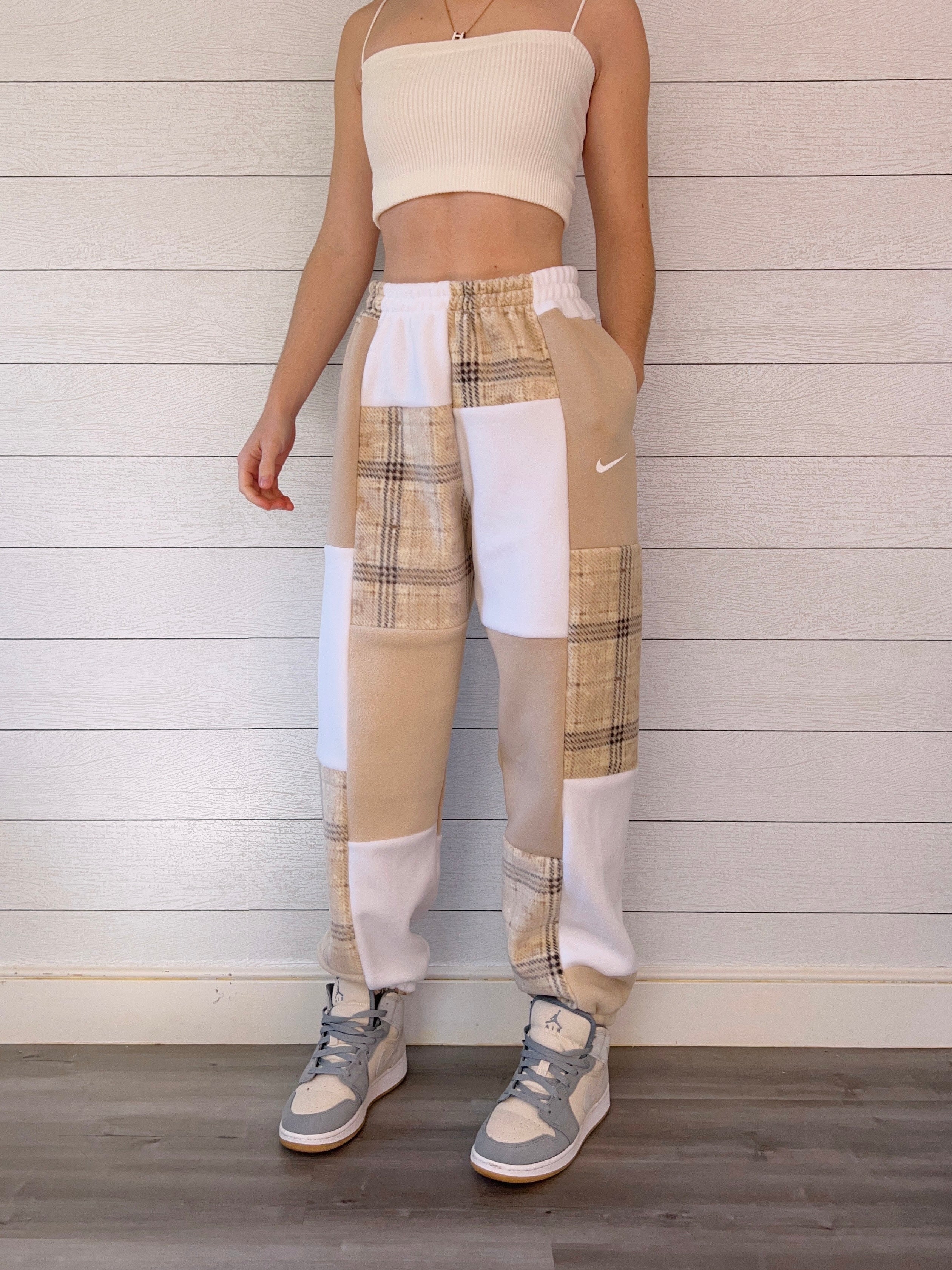 (S/M) Neutral Flannel 1/1 Joggers