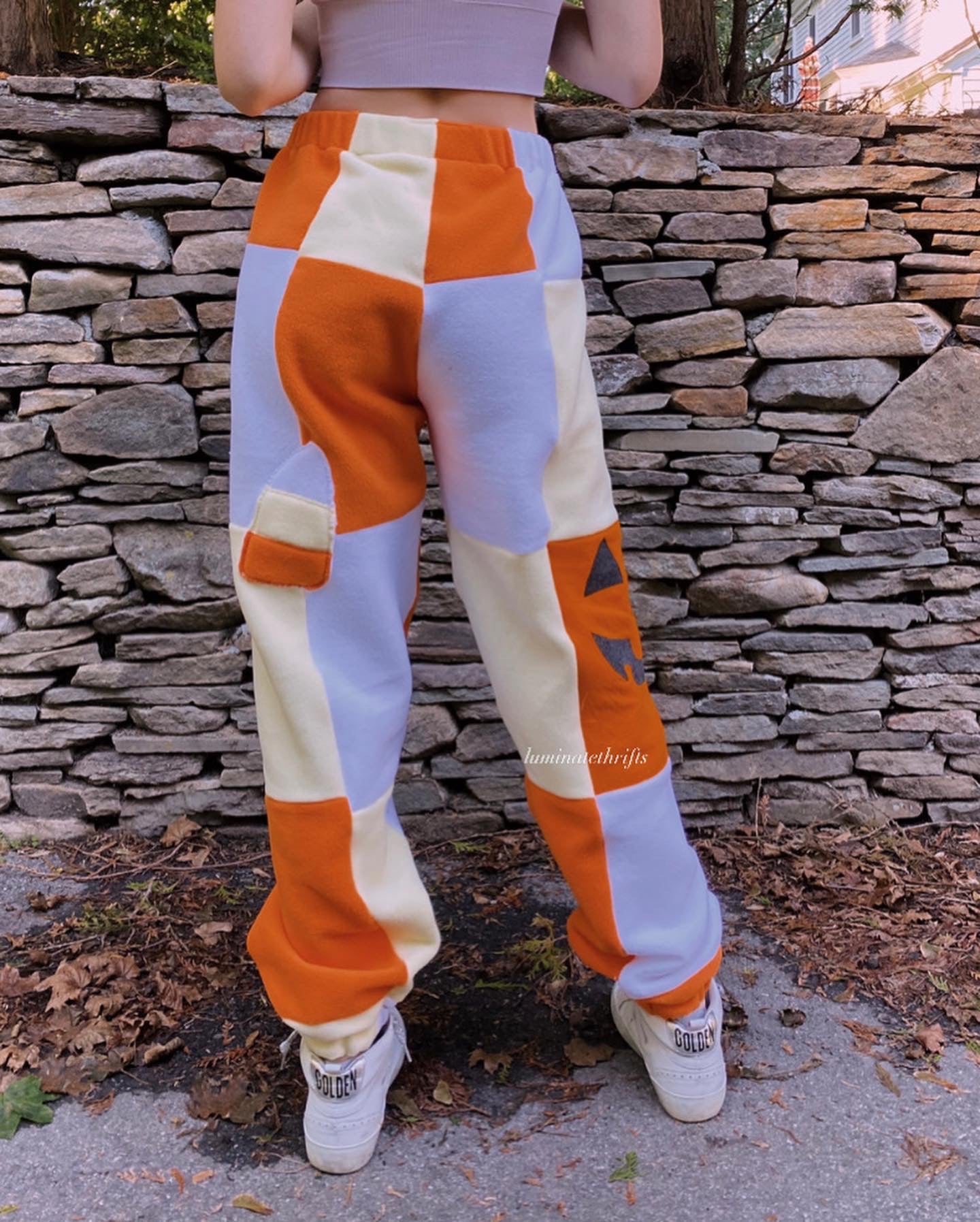 (XS-M) Pumpkin Candy Corn Reworked Joggers
