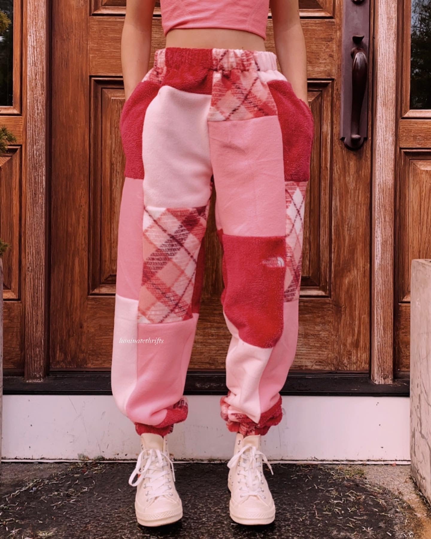 (M/L) Lovers Plaid Reworked Joggers