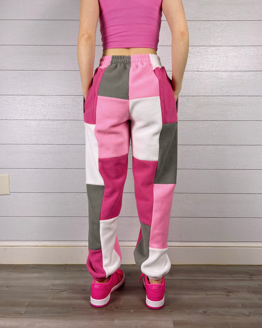 (S/M) Ash Pink 1/1 Joggers +zipper pockets