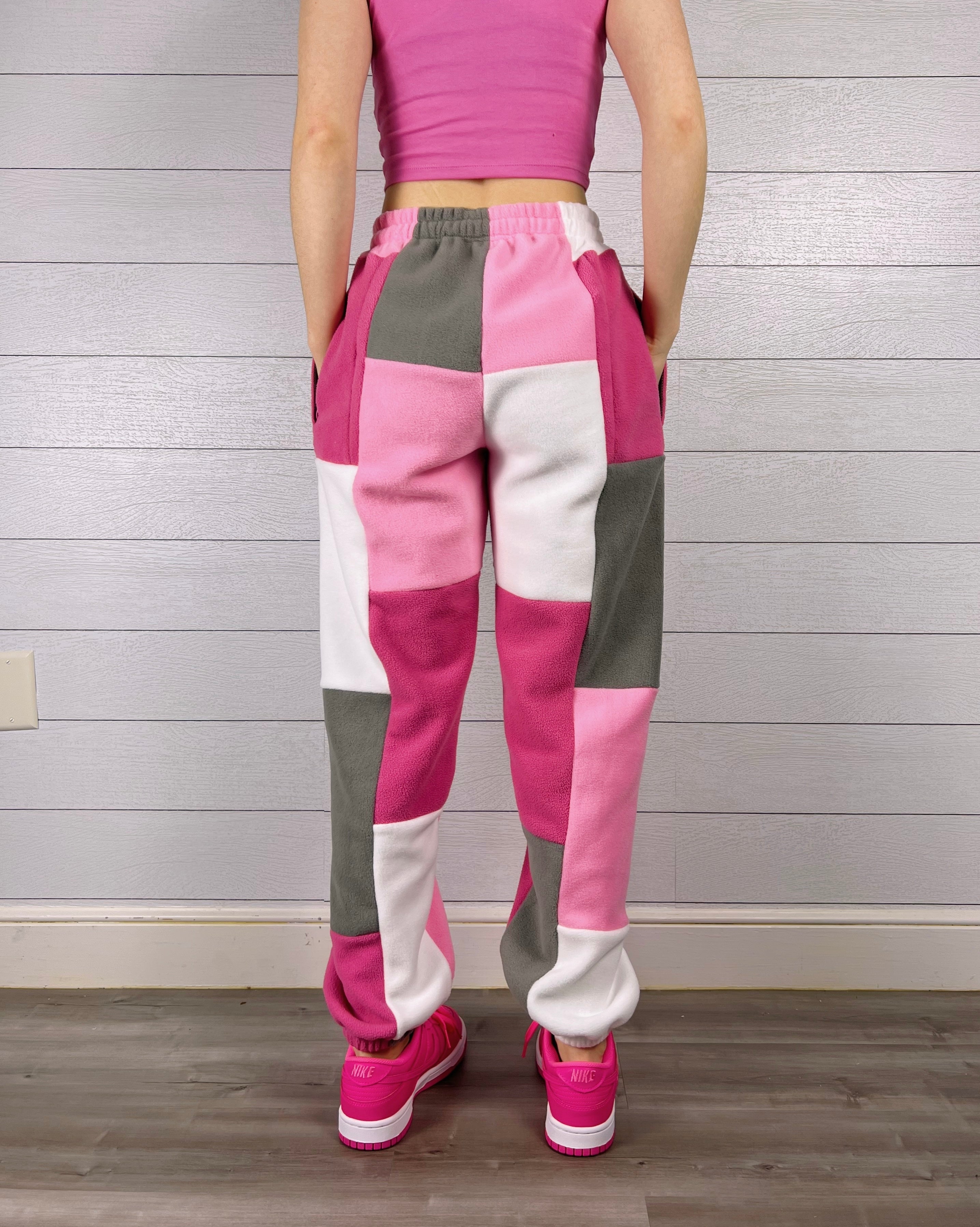 (S/M) Ash Pink 1/1 Joggers +zipper pockets