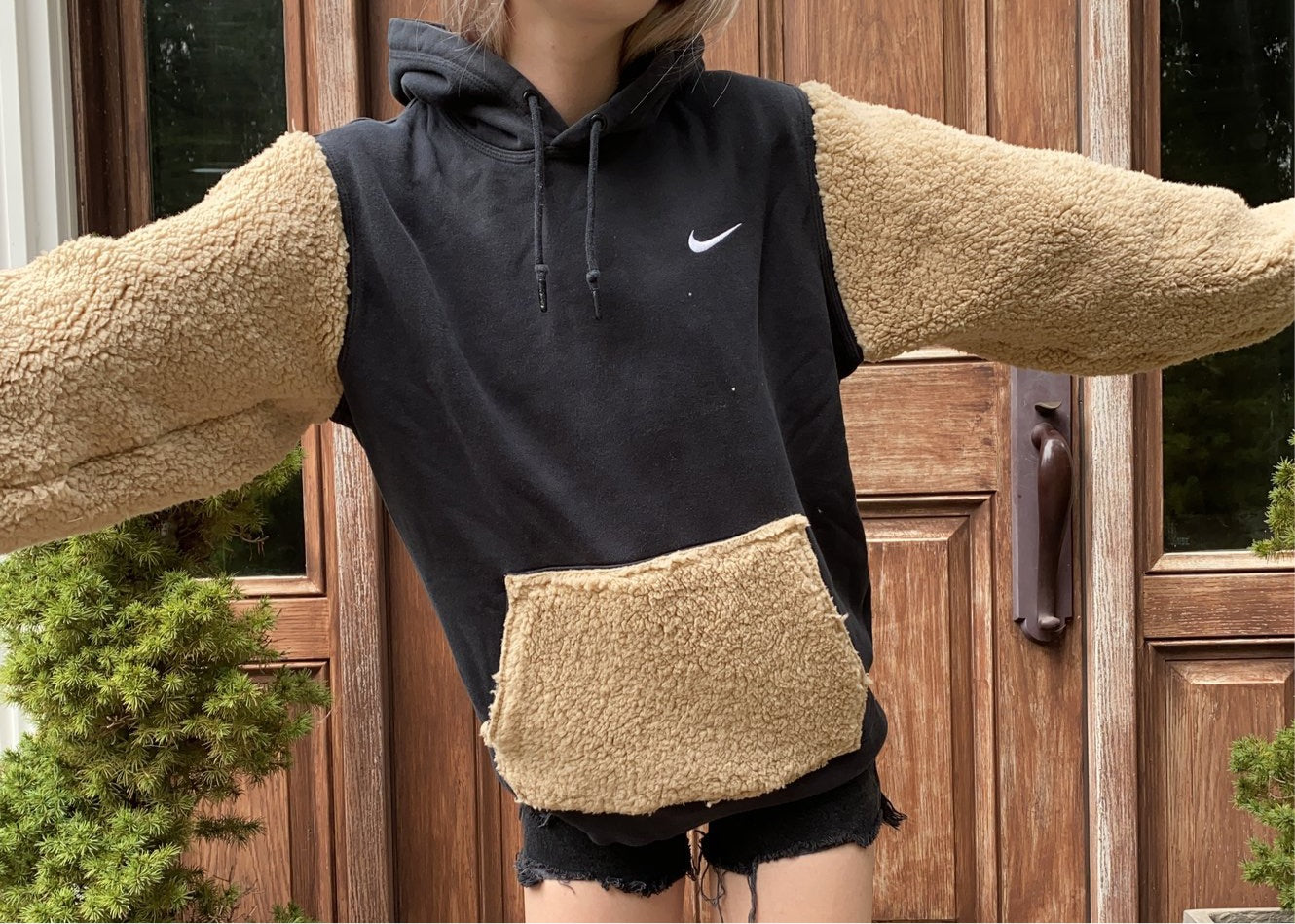 (M/L) Sherpa Teddy Reworked Hoodie