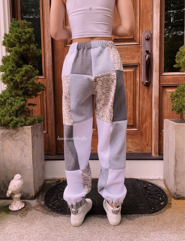 (XS-M) *Special Edition* Diamond Zebra Reworked Joggers