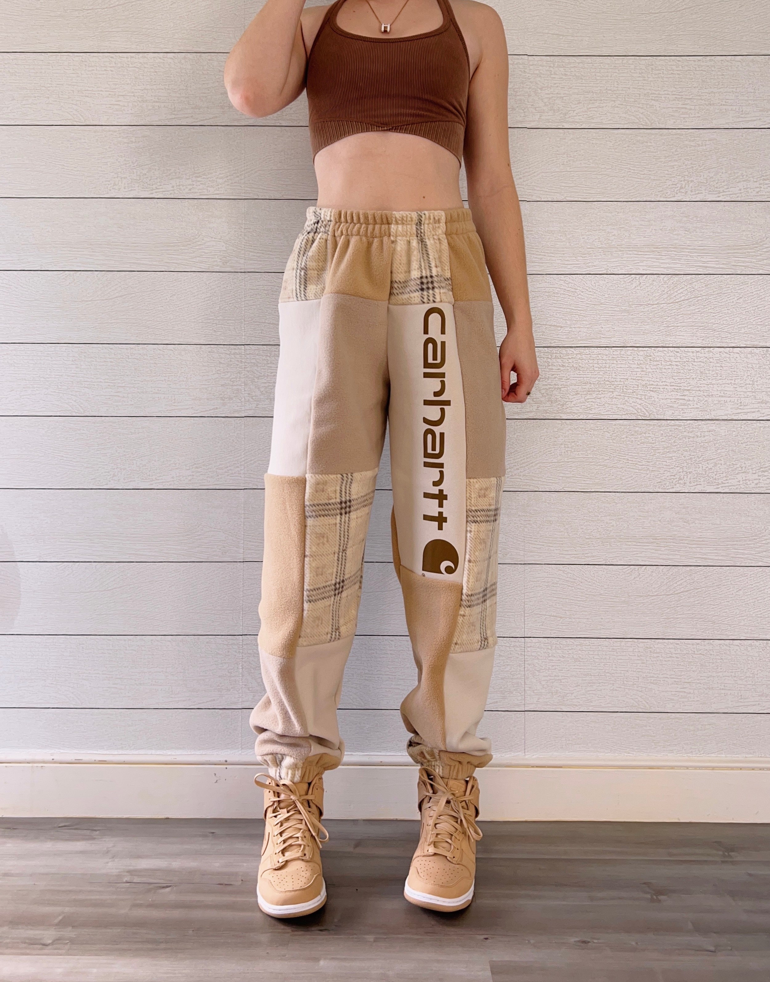(S/M) Neutral Flannel 1/1 Joggers