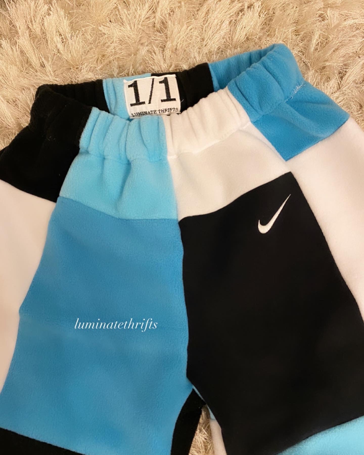 (XS-M) Glacier Blue Reworked Joggers