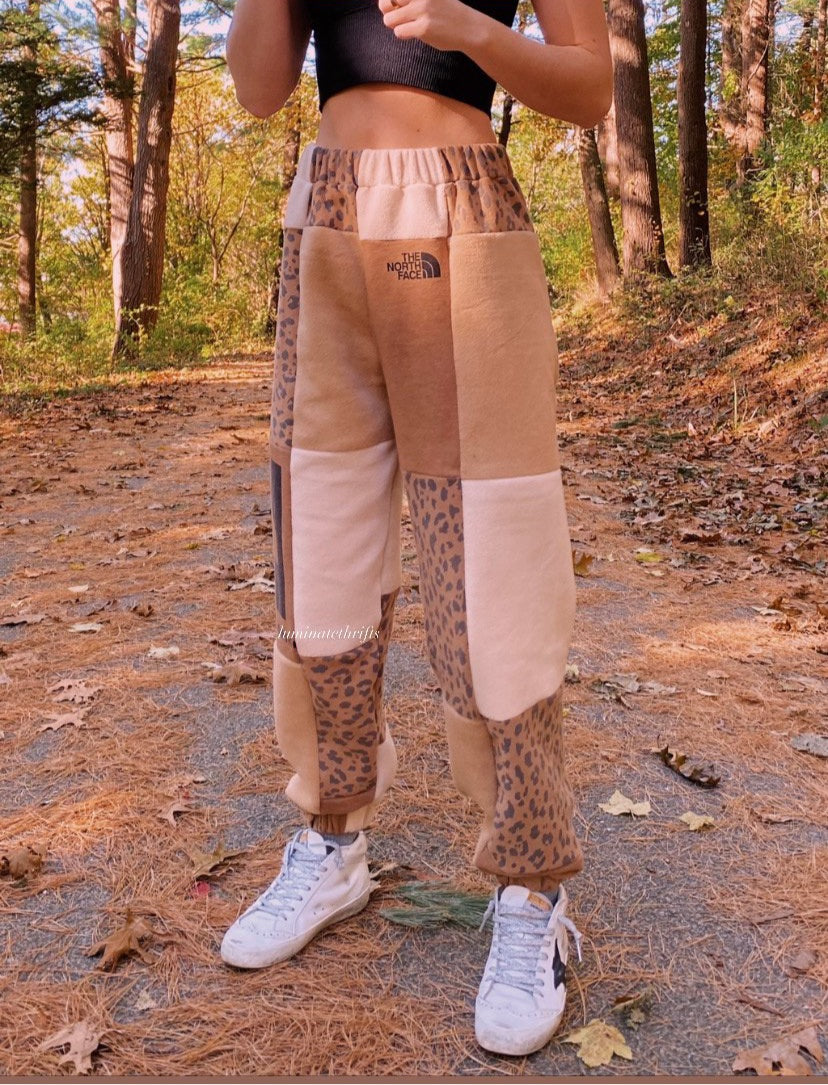 (XS-M) Dark Neutral Leopard Reworked Joggers