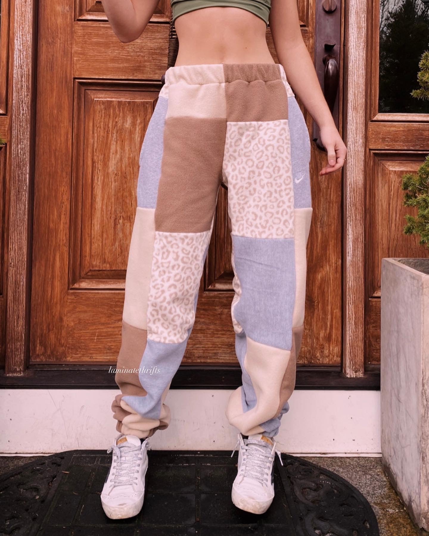 (M/L) Rustic Leopard Reworked Joggers