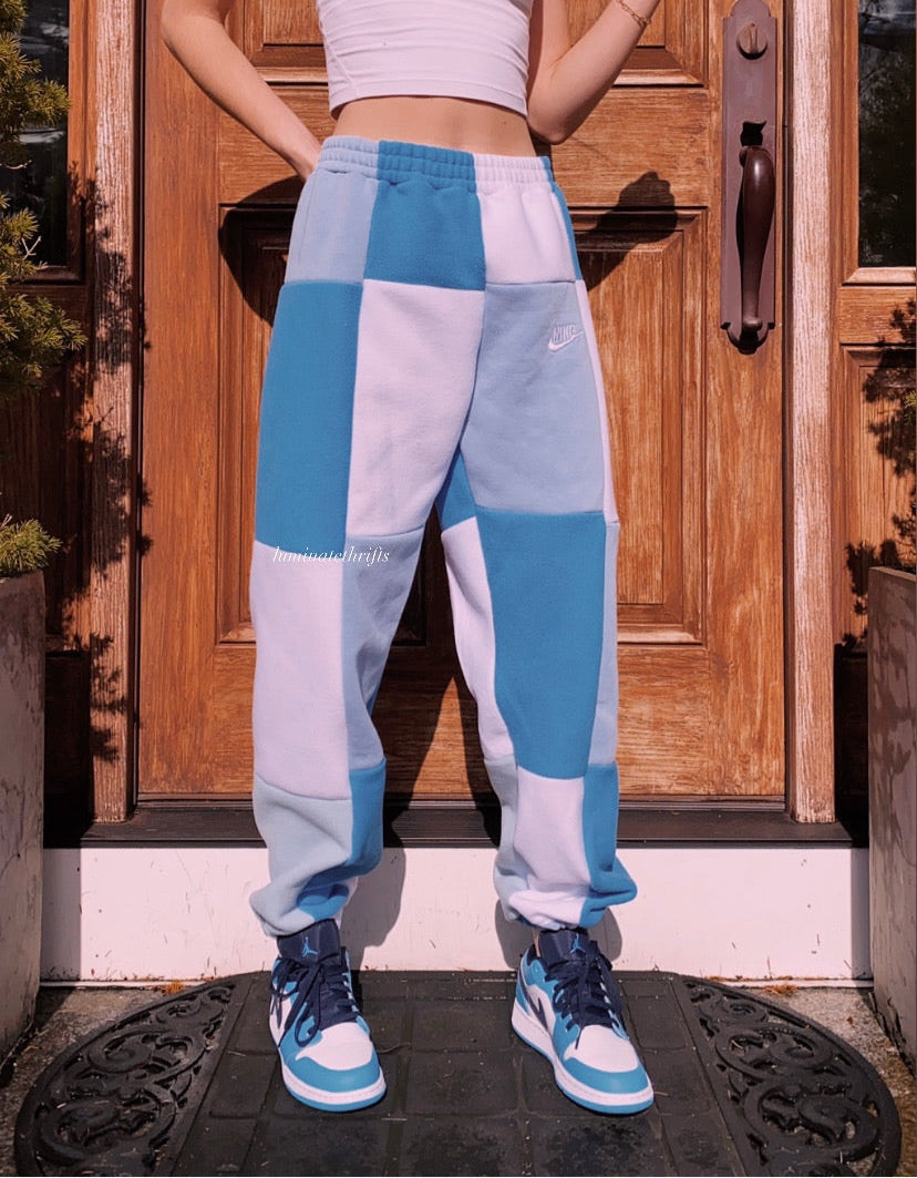 (L/XL) Sea Blue Reworked Joggers