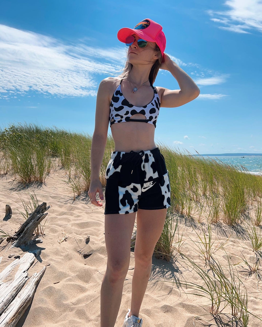 (S/M) Oreo Cow Reworked Shorts