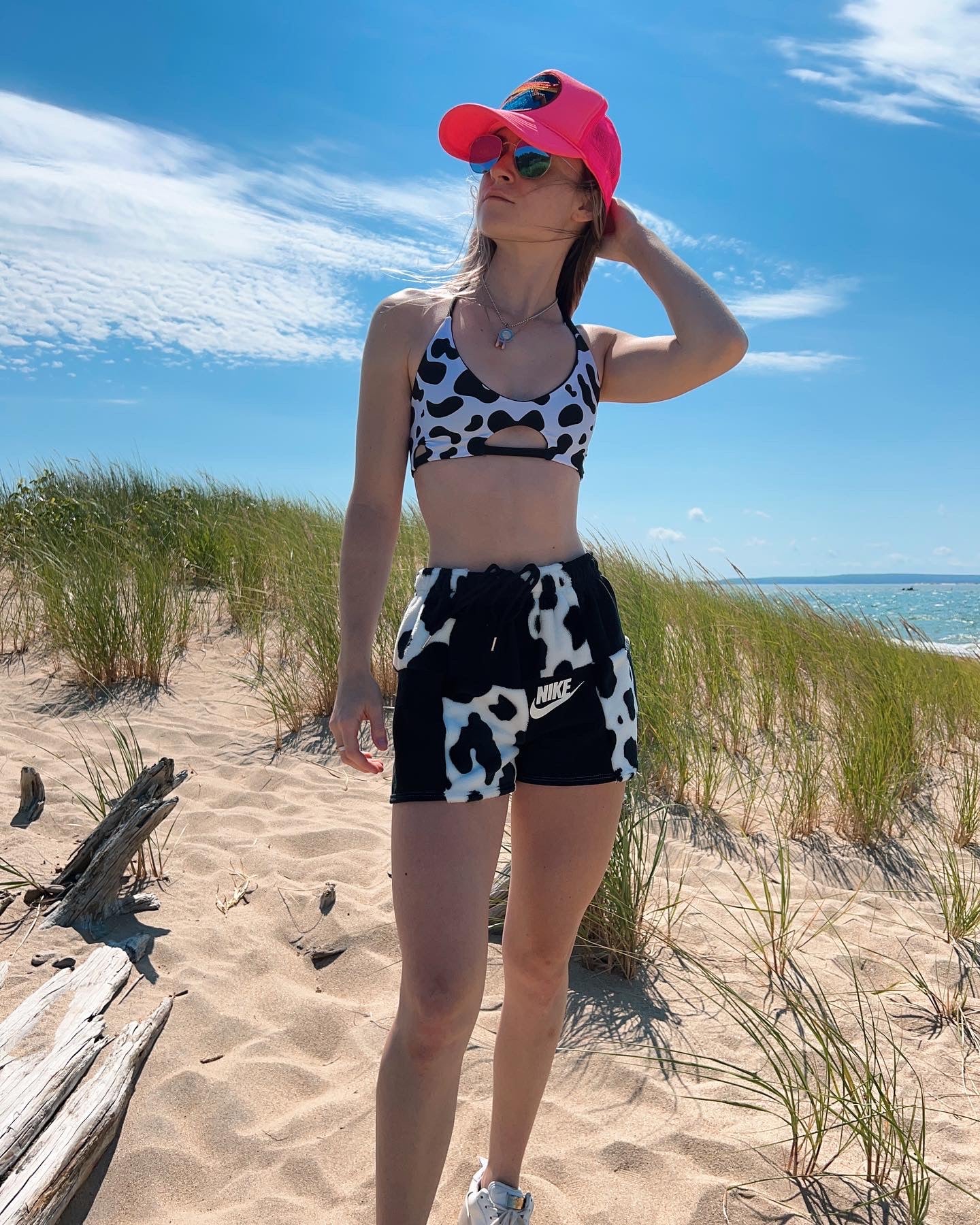 (S/M) Oreo Cow Reworked Shorts