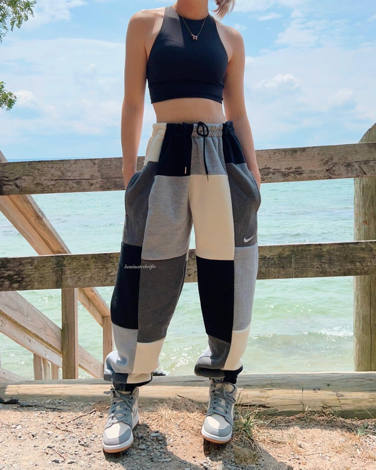 (L/XL) Diamond Reworked Joggers