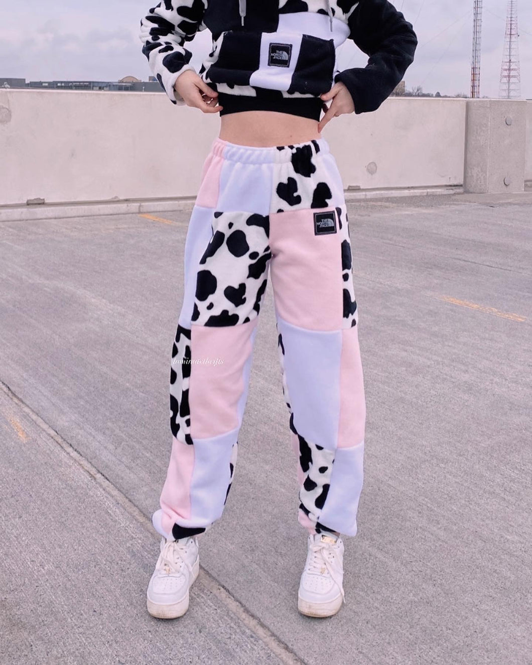 (L/XL) Strawberry Cow Reworked Joggers