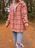 (L) L.L. Bean Fur Lined Flannel Shacket