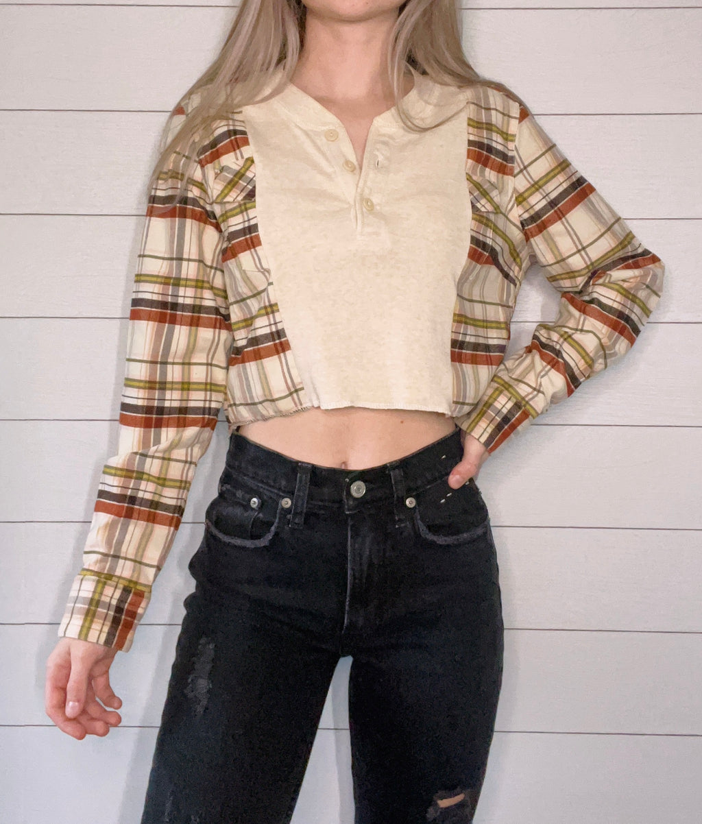 (M) Waffle Henley X Flannel