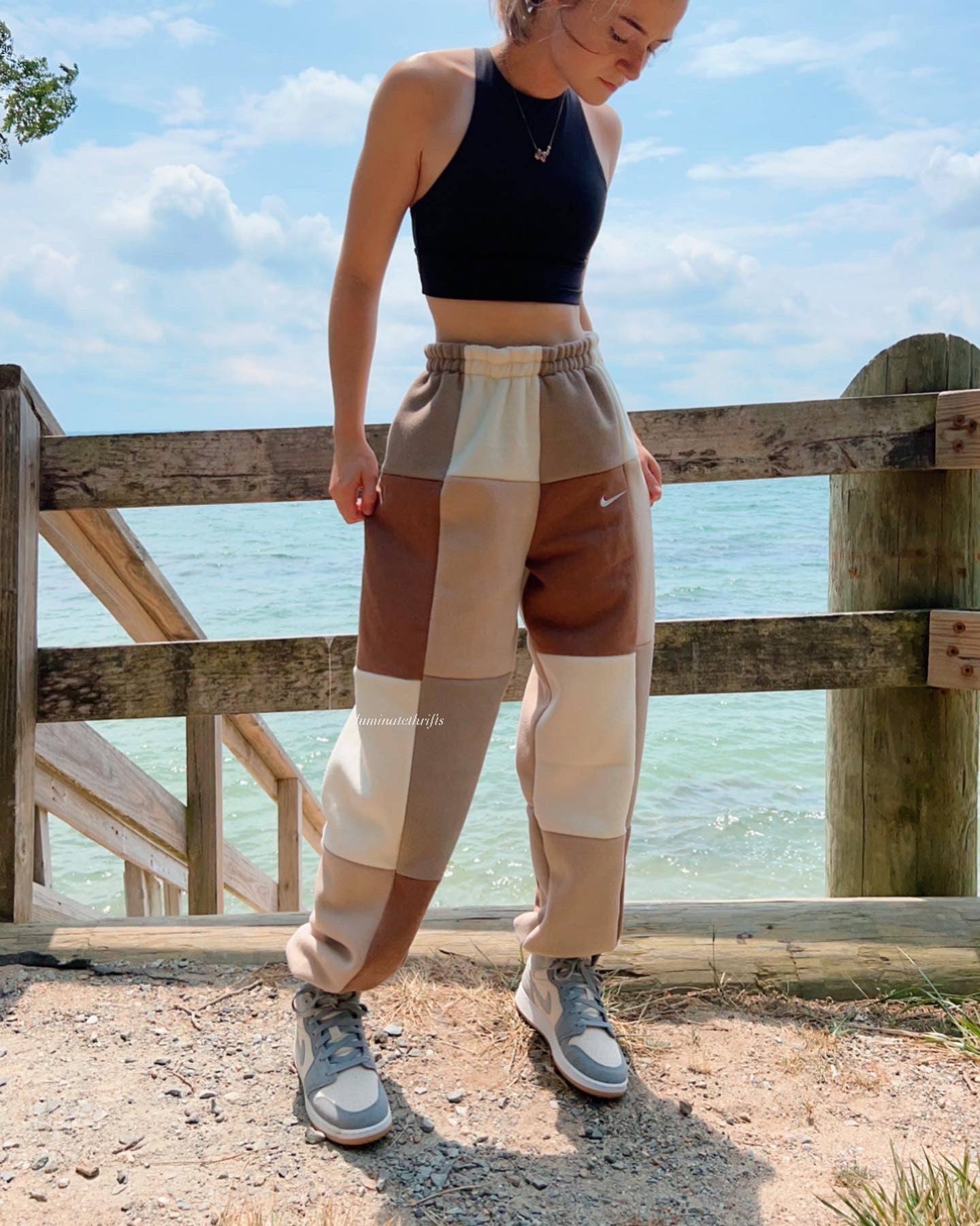 (S/M) Caramel Frappe Reworked Joggers