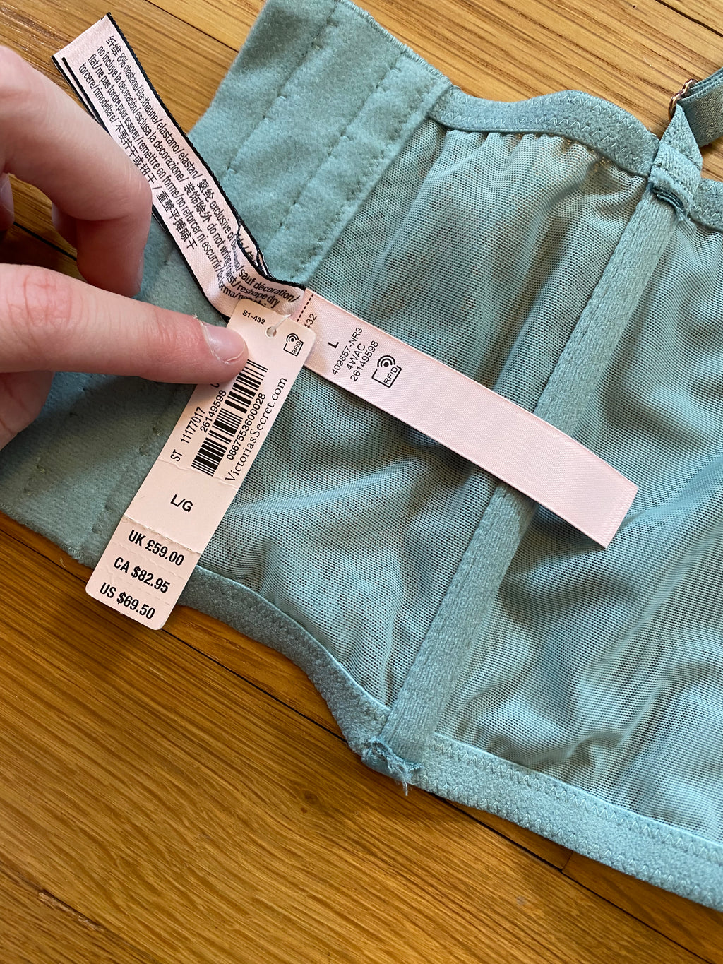 (L) NWTs Victorias Secret Sage Bustier Corset