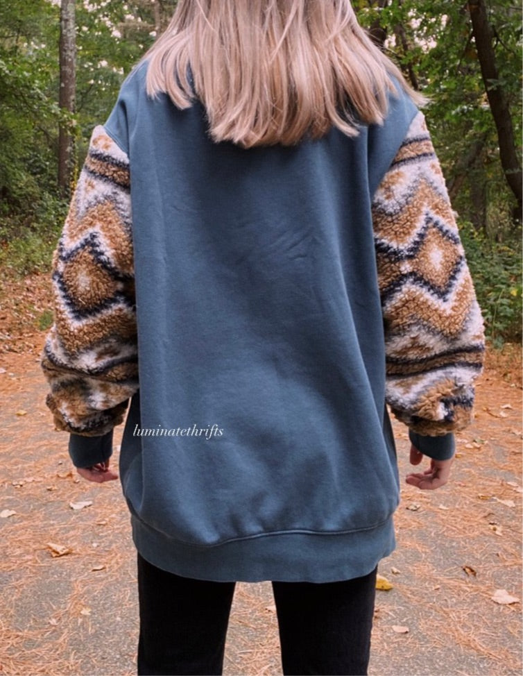 (XL) Aztec Sherpa Reworked Crewneck