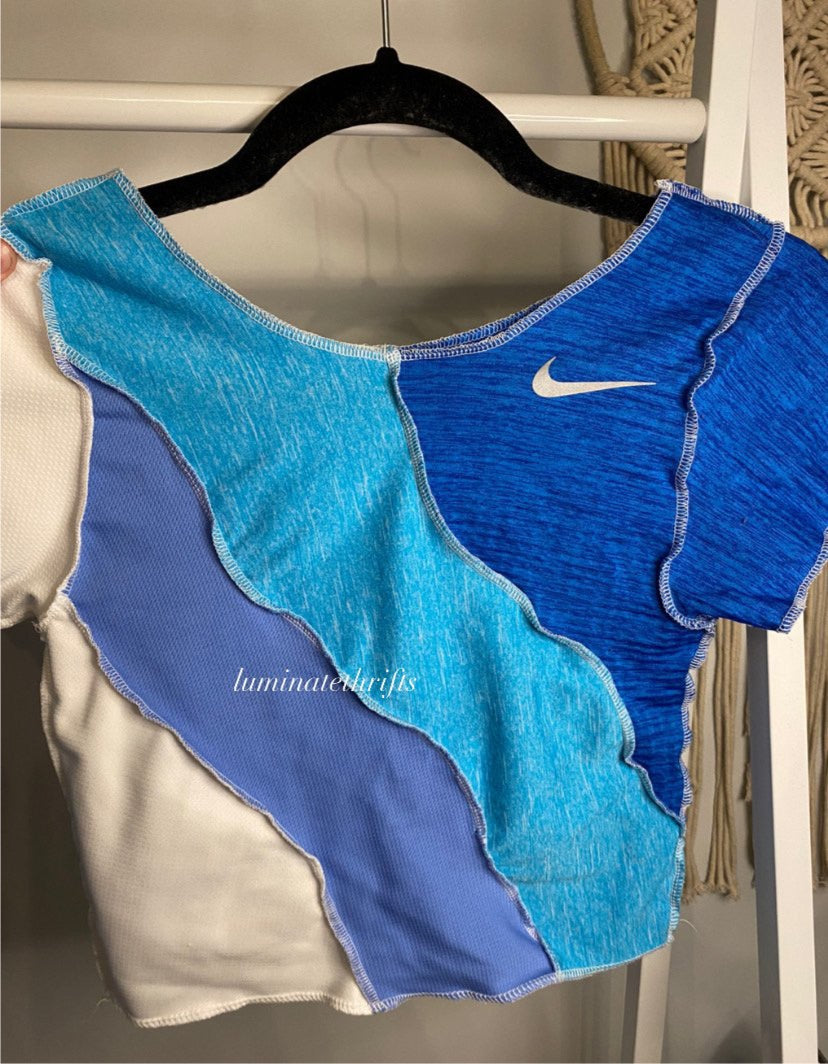 (XS/S) Ocean Waves Reworked Open Hem Too