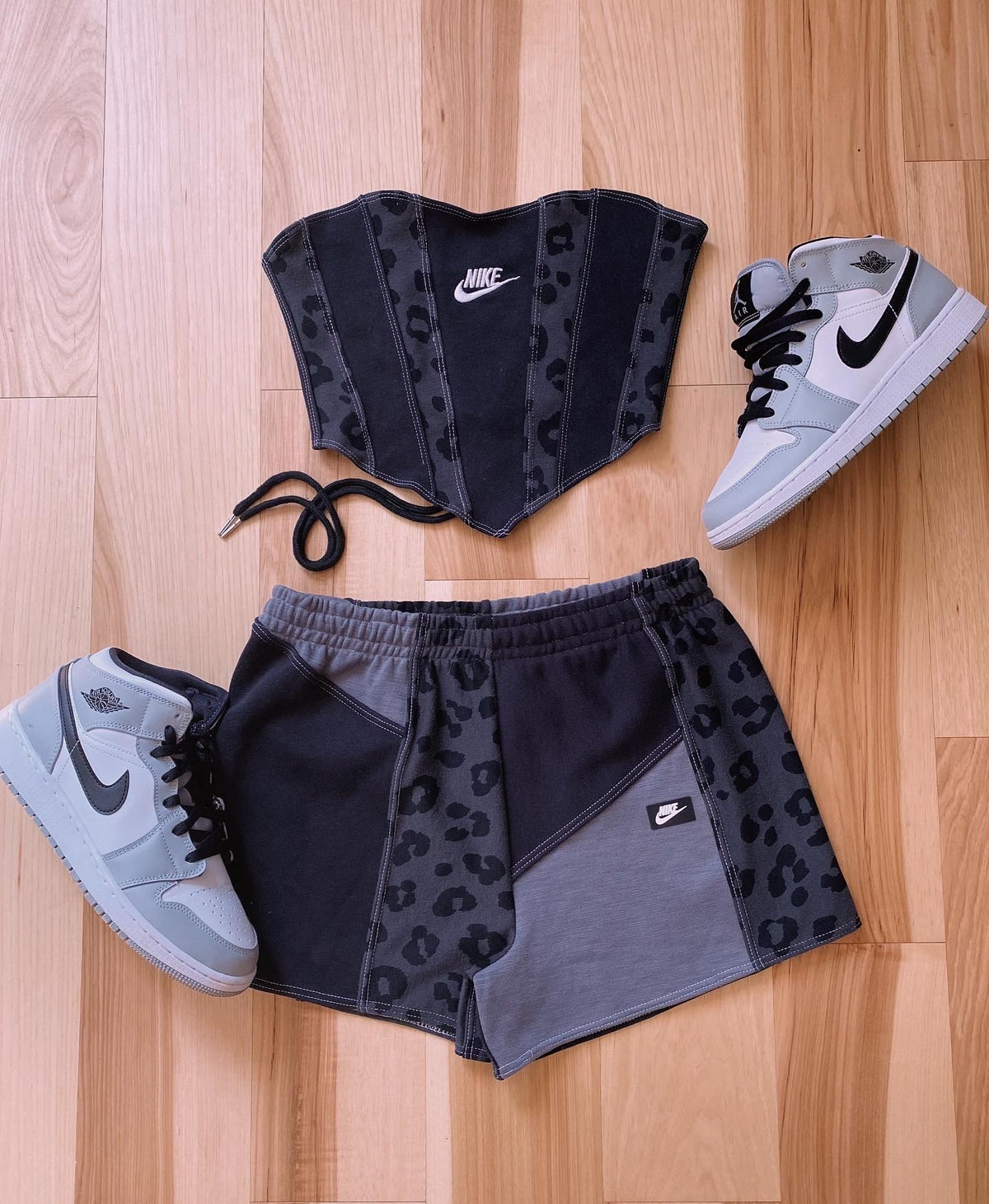 Diamond Leopard Bustier // Shorts