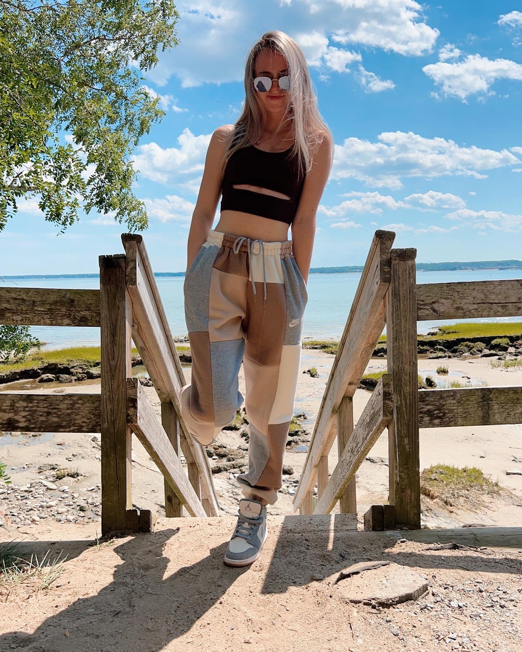 (S/M) Rustic Caramel Reworked Joggers