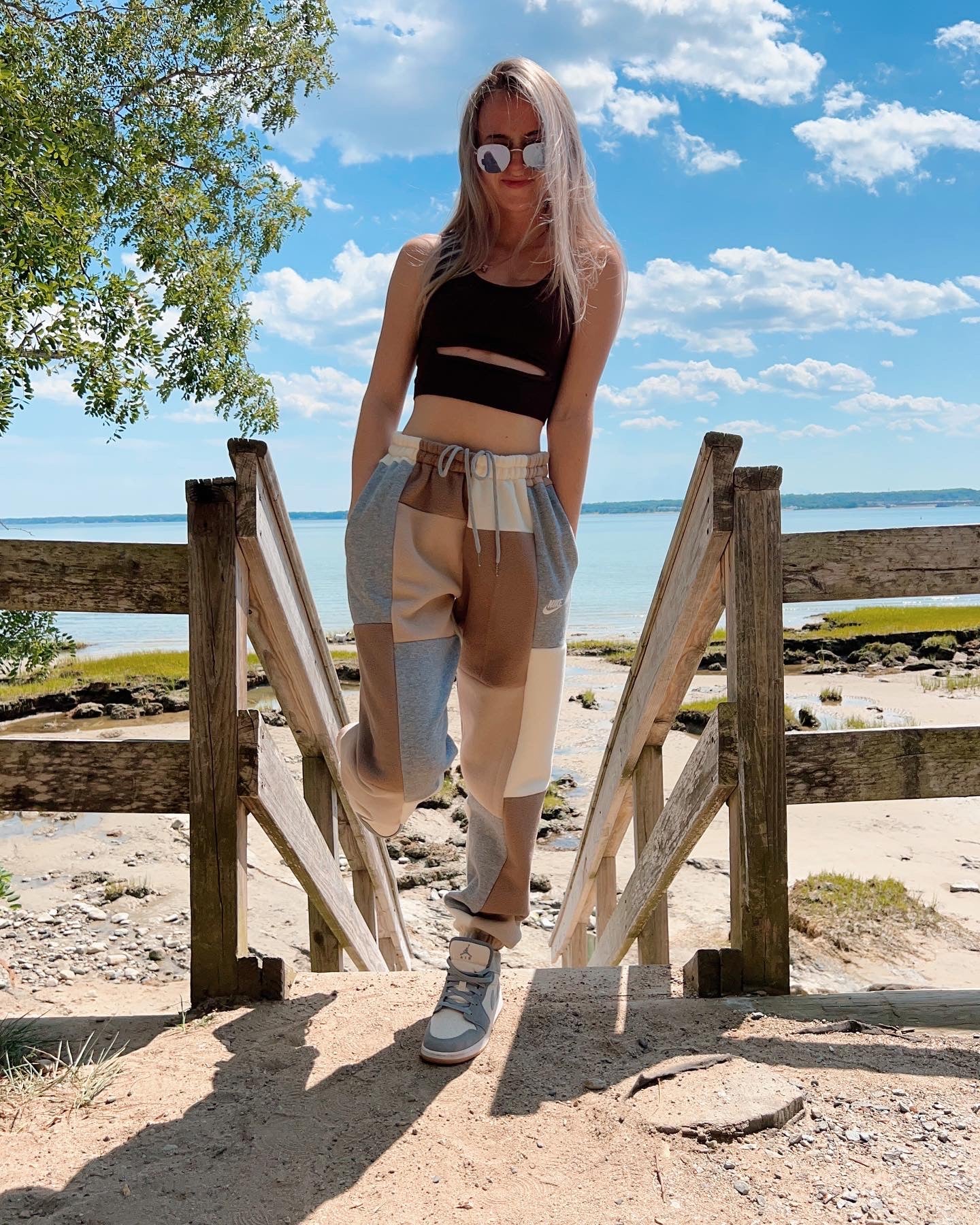(S/M) Rustic Caramel Reworked Joggers