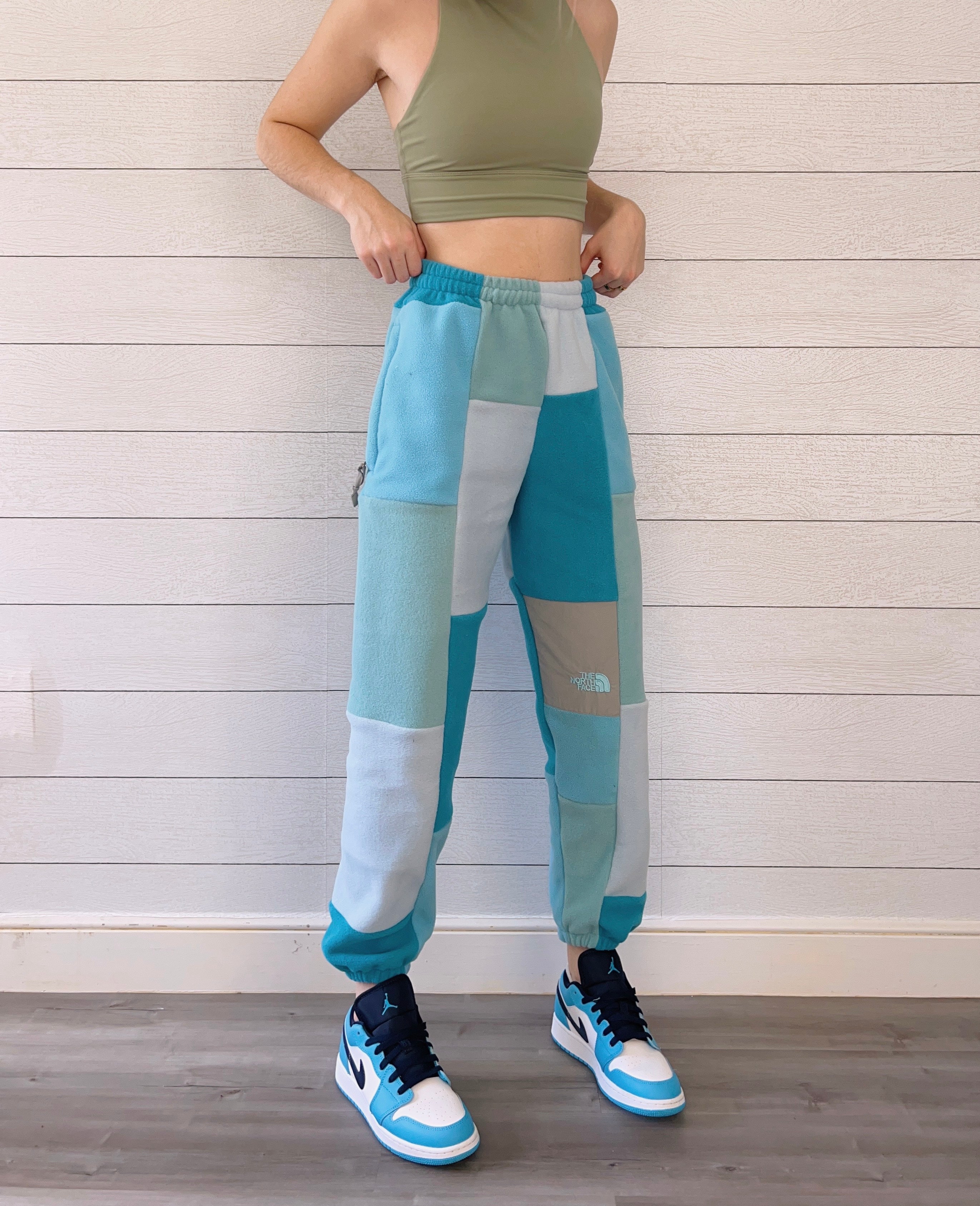 (S/M) Sea Blue 1/1 Joggers +zipper pockets
