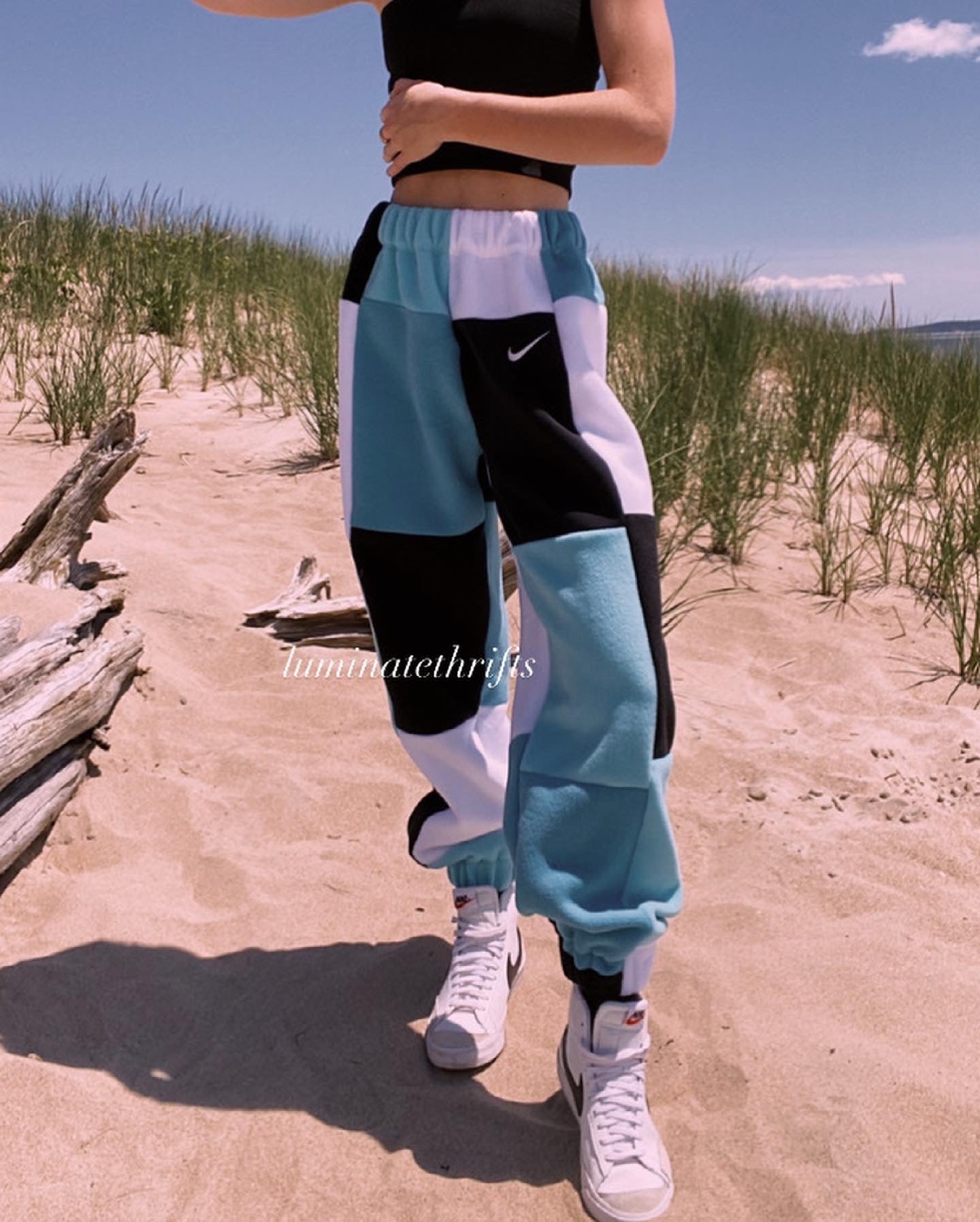 (XS-M) Glacier Blue Reworked Joggers