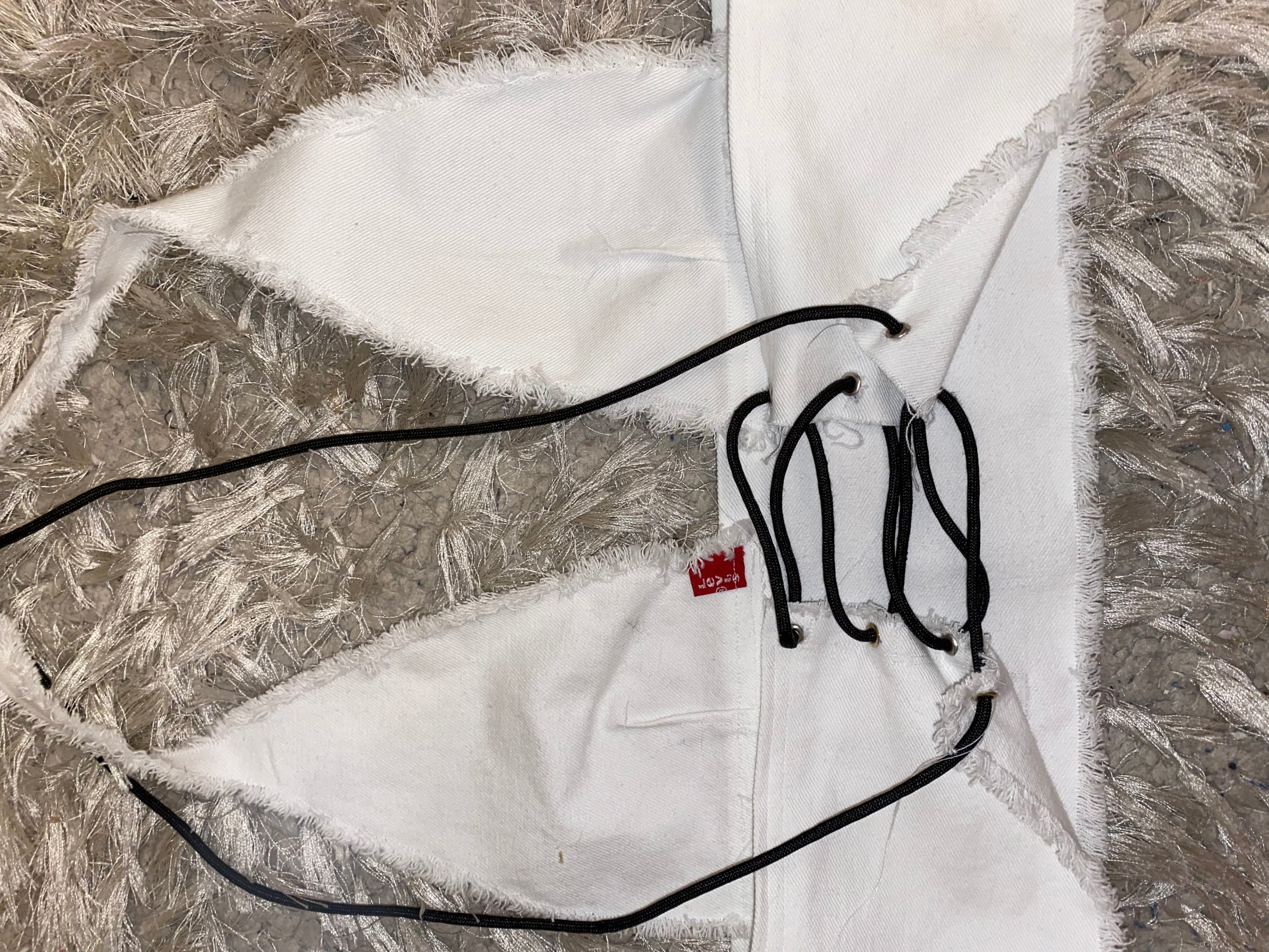 (XS/S-A/B cup) Reworked Levi’s Denim Halter Top