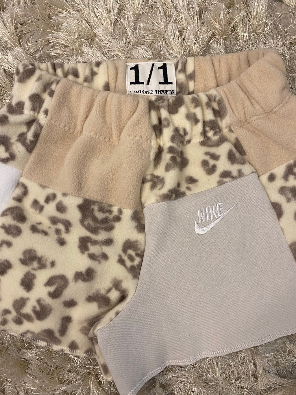 (xs/s) Neutral Leopard Reworked Shorts