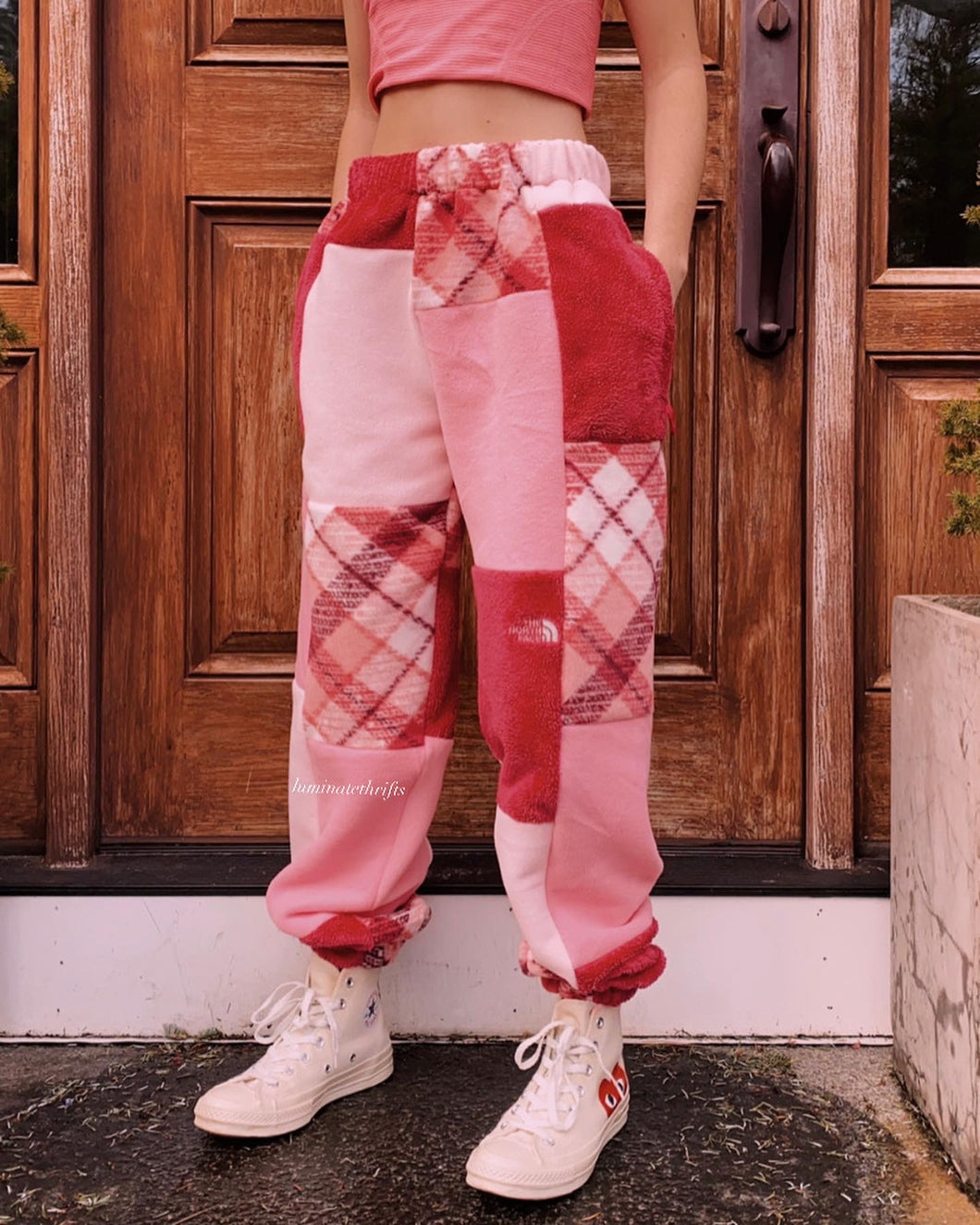 (M/L) Lovers Plaid Reworked Joggers