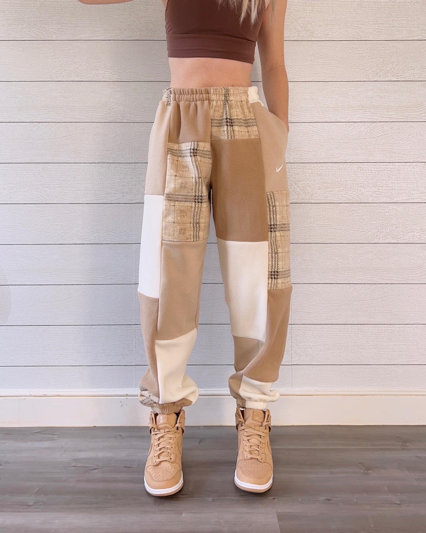 Neutral Flannel 1/1 Matching Joggers or Hoodie