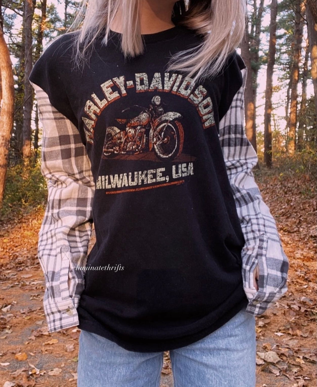 (L) Harley X Flannel Reworked Shirt