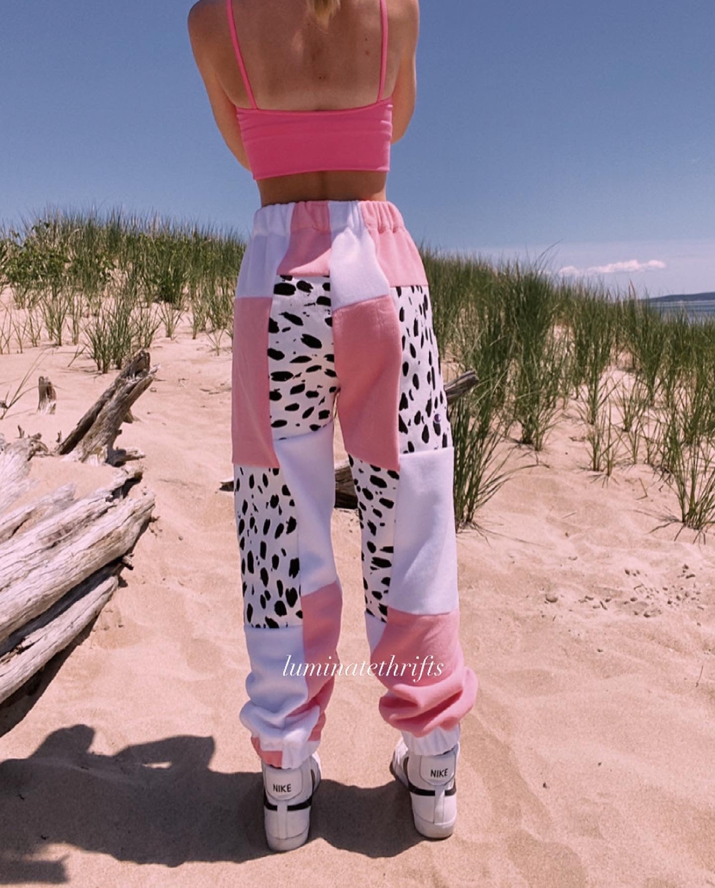 (XS-M) Special Edition Strawberry Cow Reworked Joggers