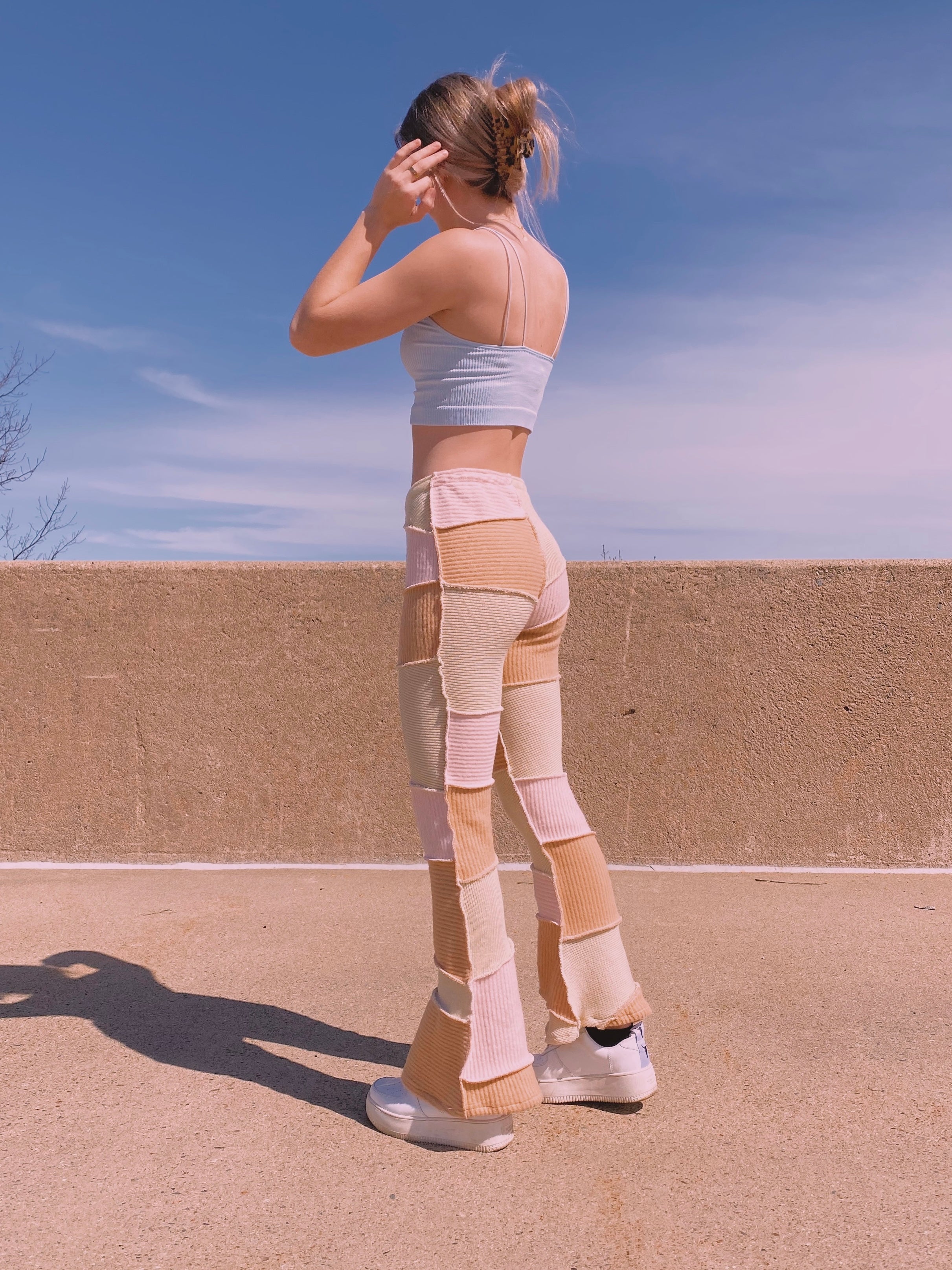 (XS/S) Honey Bun Reworked Sweater Flares