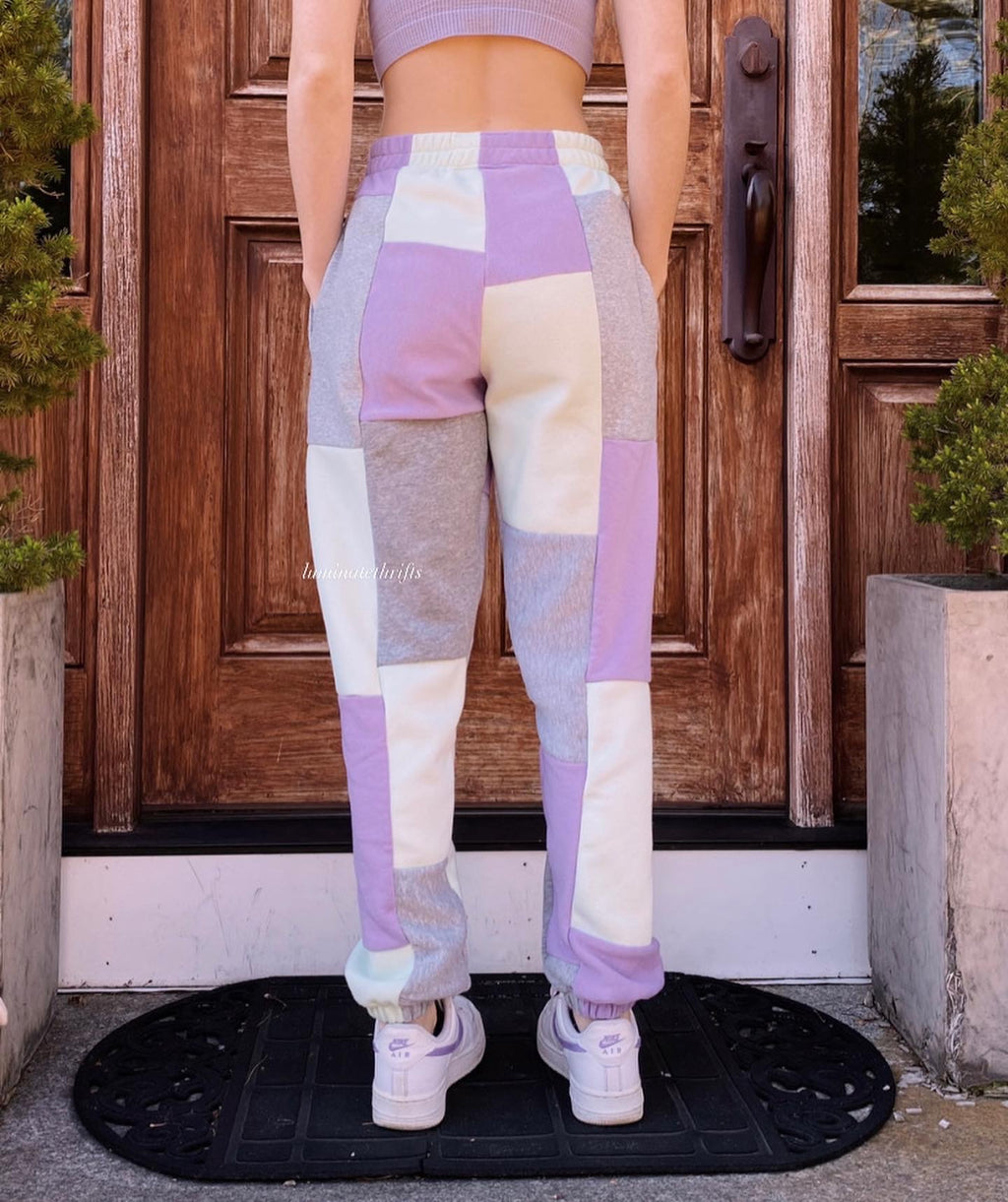 (S/M) April Flowers Reworked Joggers