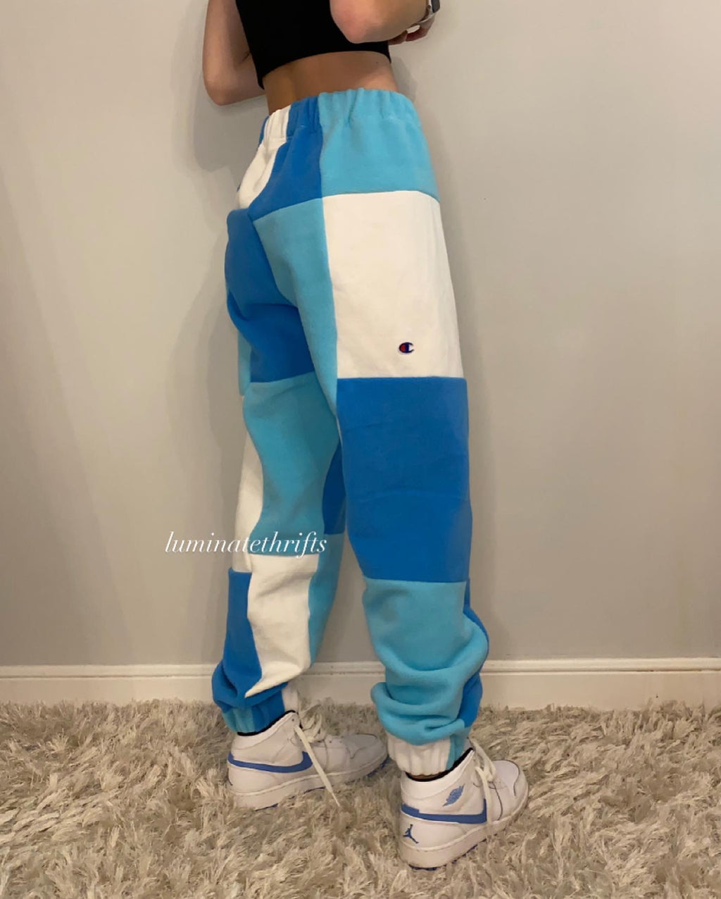 (XS-M) Sea Blue Reworked Joggers