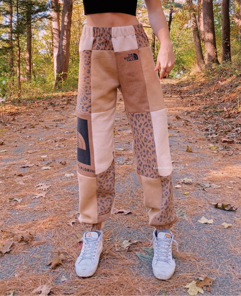 (XS-M) Dark Neutral Leopard Reworked Joggers