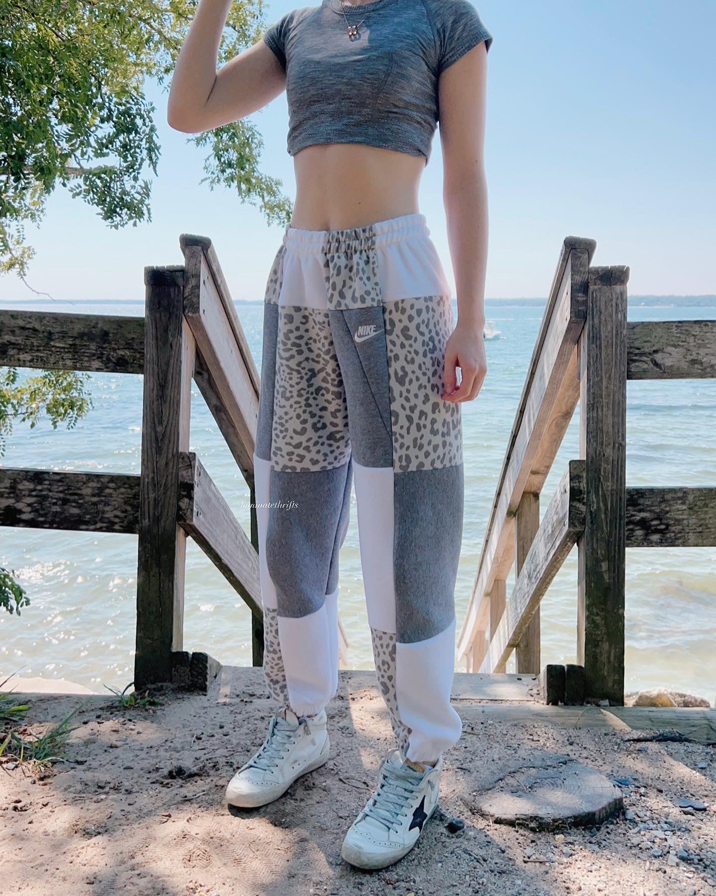 (XS/S) Snow Leopard Reworked Joggers