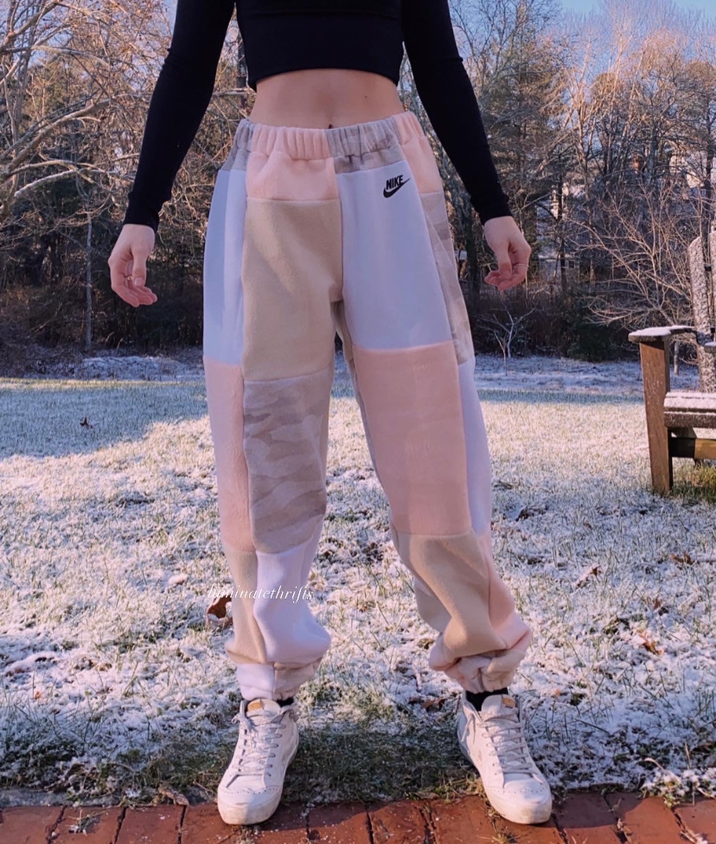 (M/L) Neutral Camo Reworked Joggers