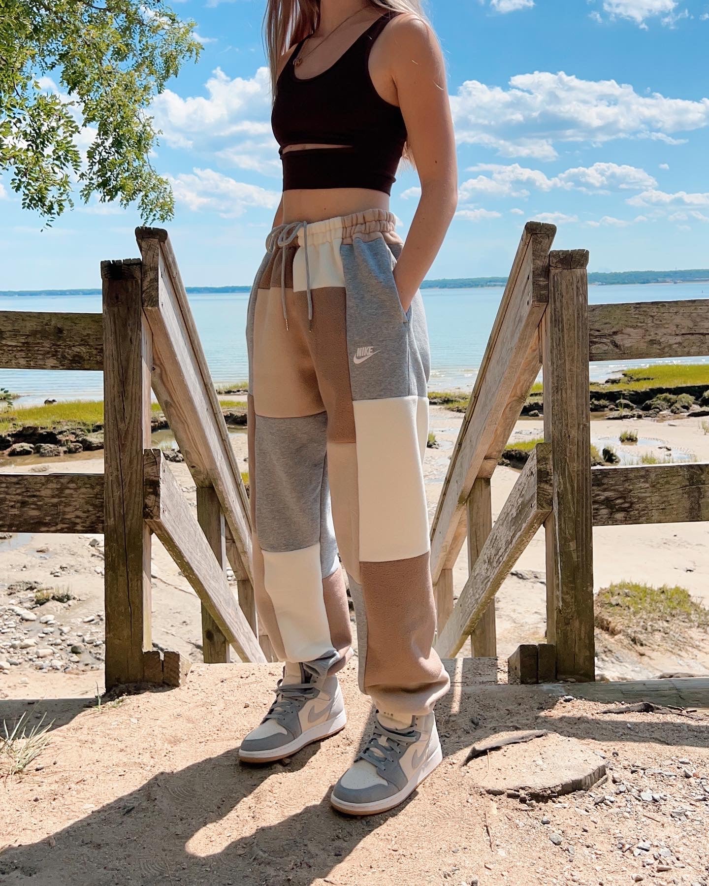 (S/M) Rustic Caramel Reworked Joggers