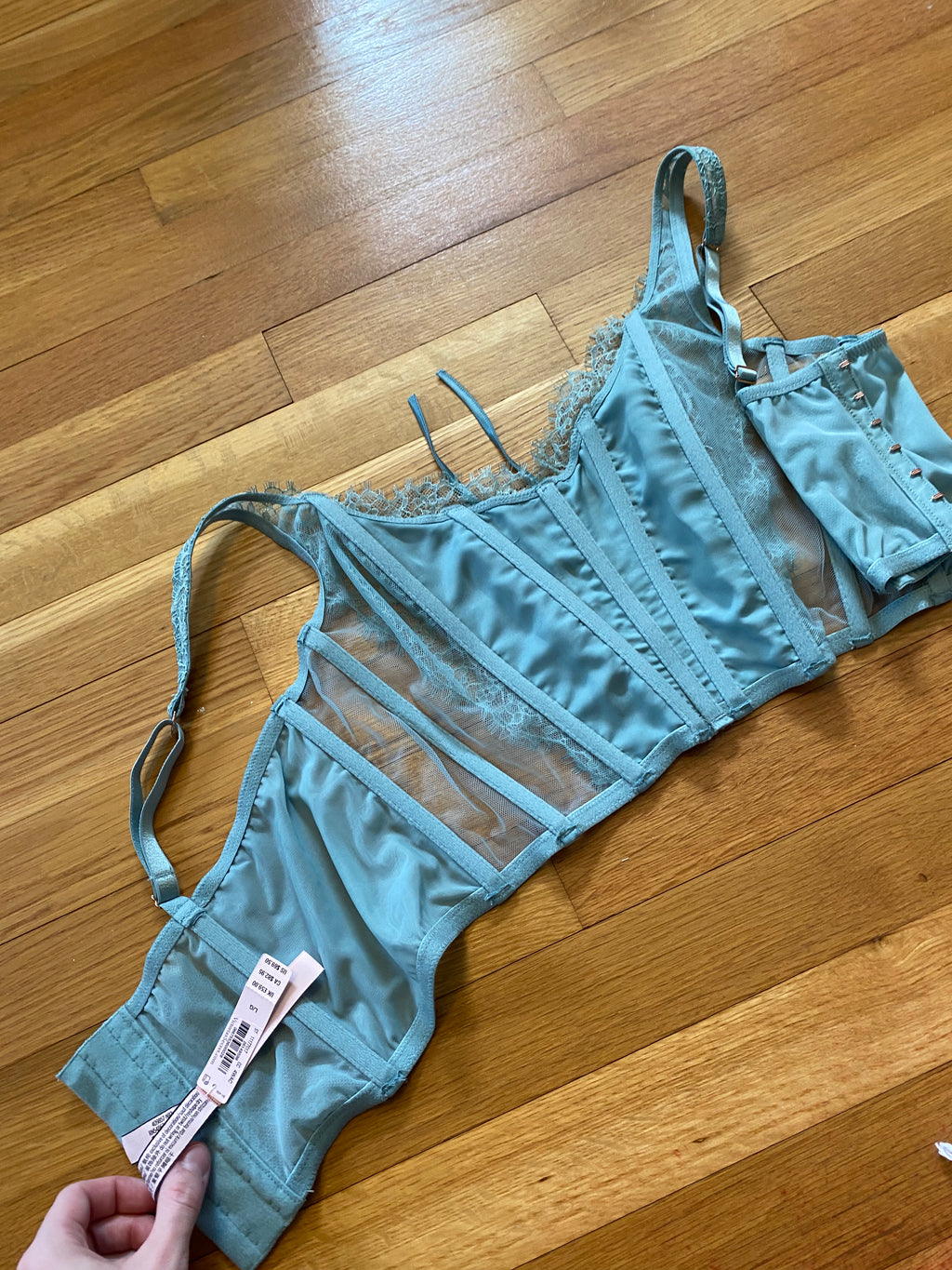 (L) NWTs Victorias Secret Sage Bustier Corset