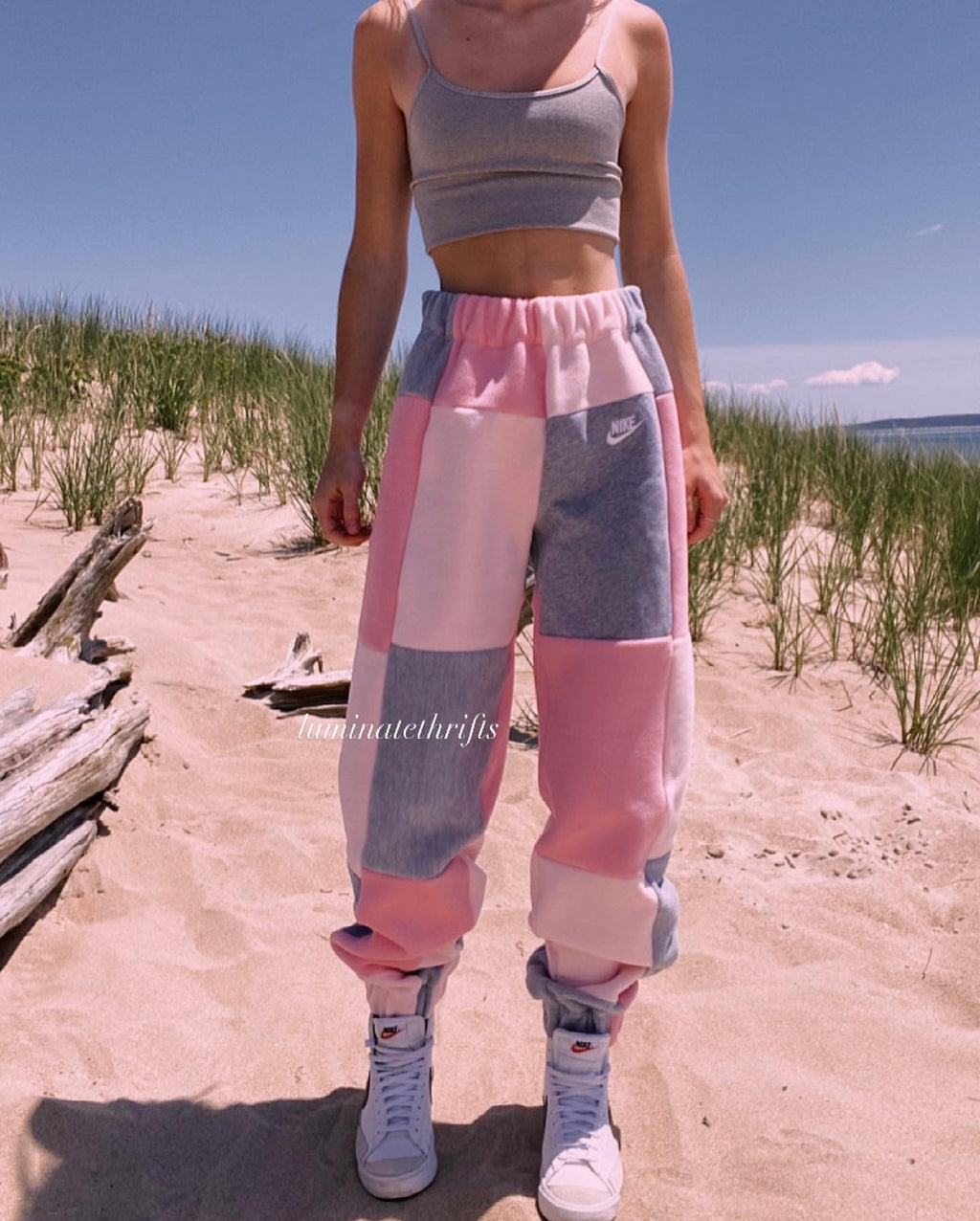 (XS-M) Smokey Pink Reworked Joggers