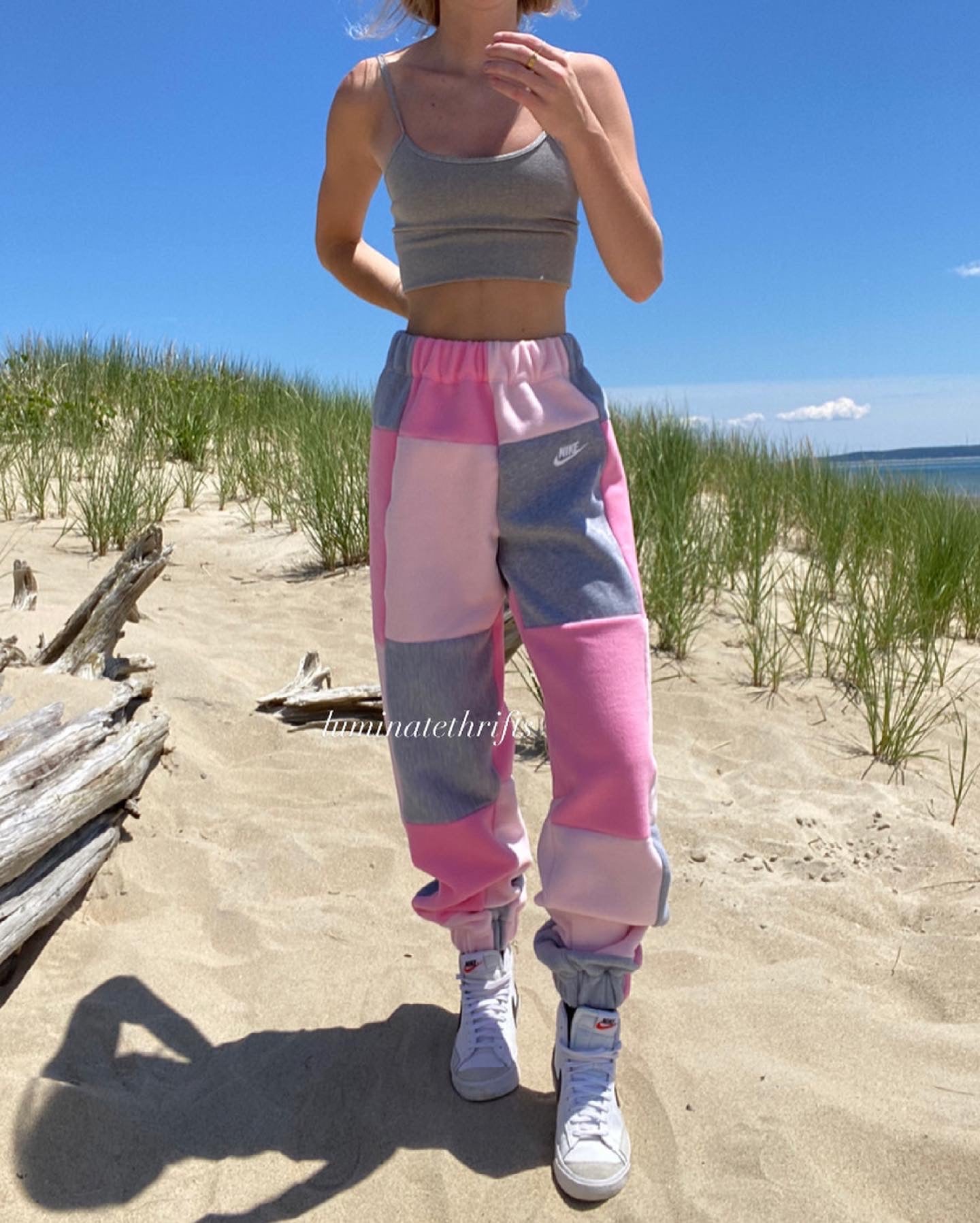 (XS-M) Smokey Pink Reworked Joggers