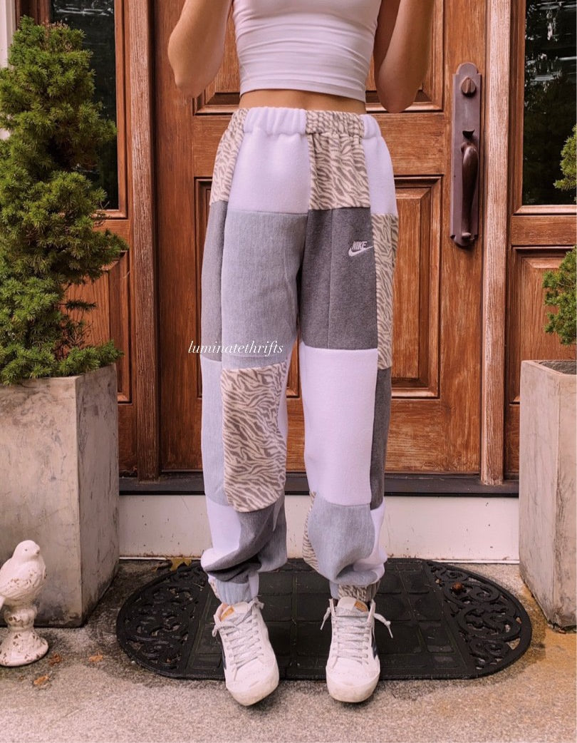 (XS-M) *Special Edition* Diamond Zebra Reworked Joggers